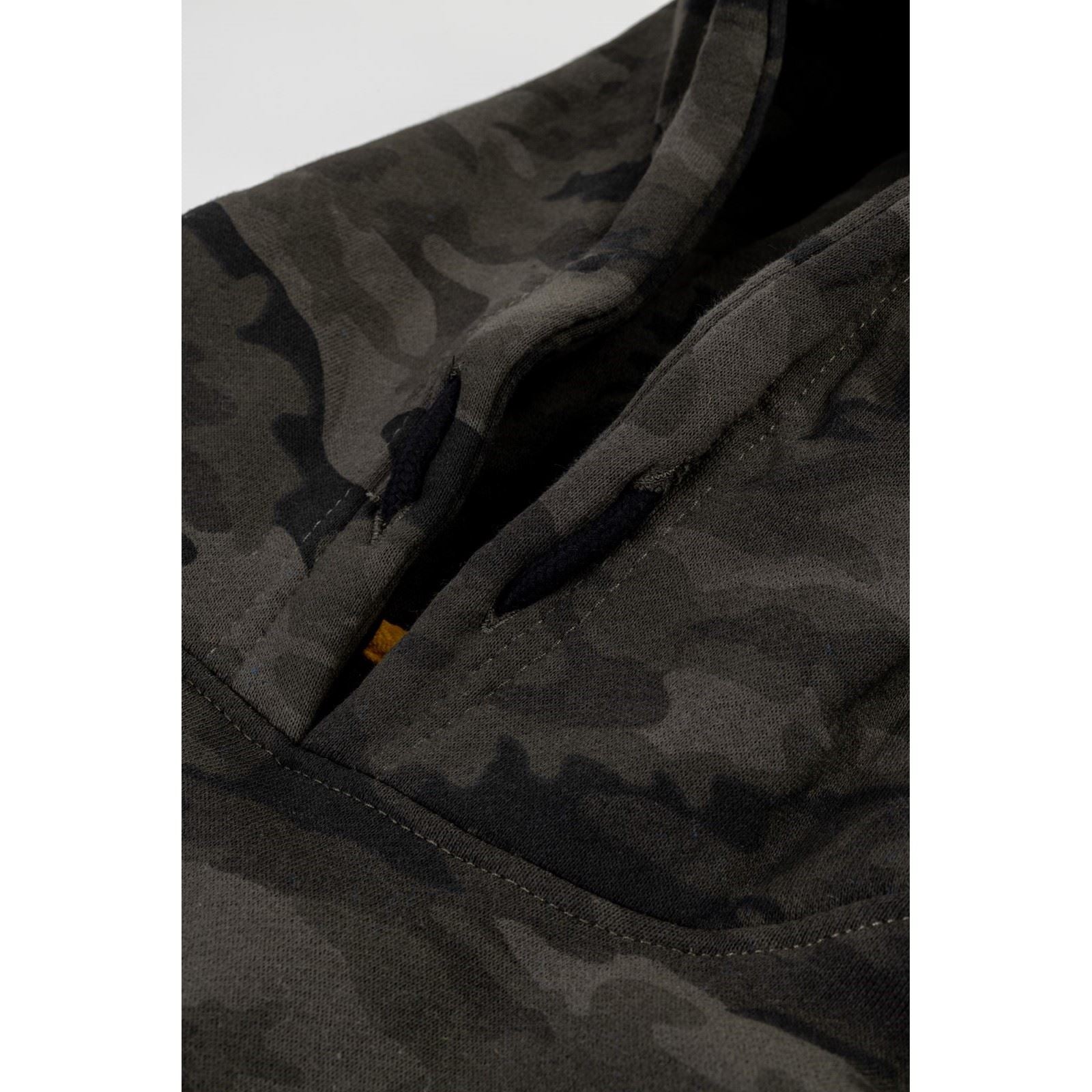 Caterpillar Men's Trademark Hooded Sweatshirt in Night Camo