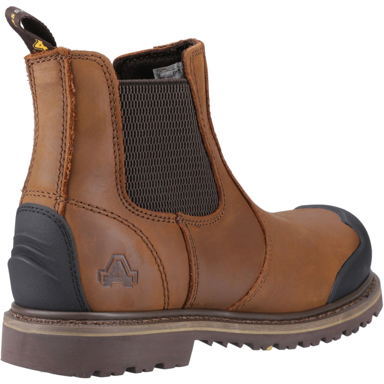 Amblers Safety Men's FS225 Goodyear Welted Waterproof Pull On Chelsea Safety Boot in Brown