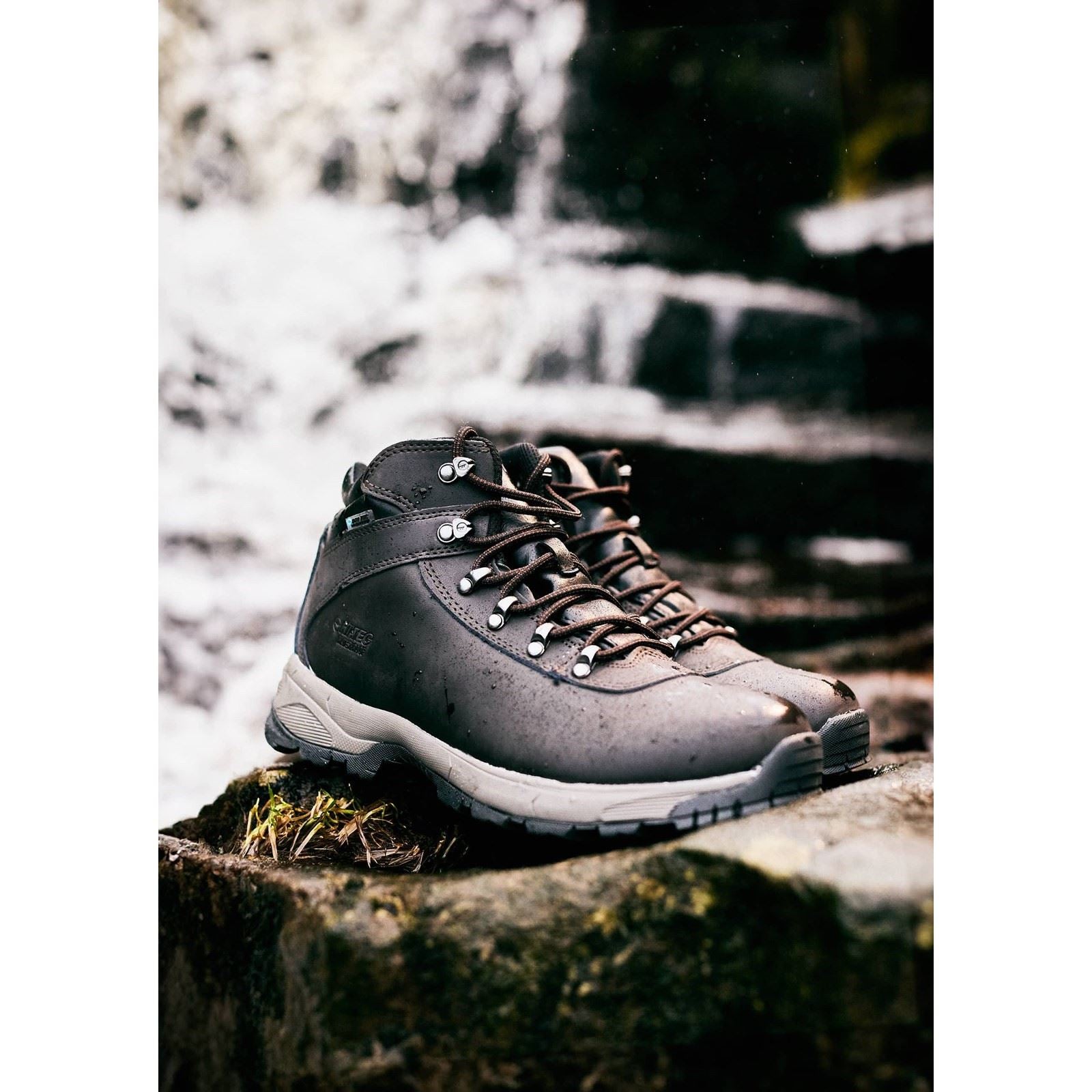 Hi-Tec Eurotrek Lite Waterproof Faux Leather Men's Dark Chocolate Hiking Boots