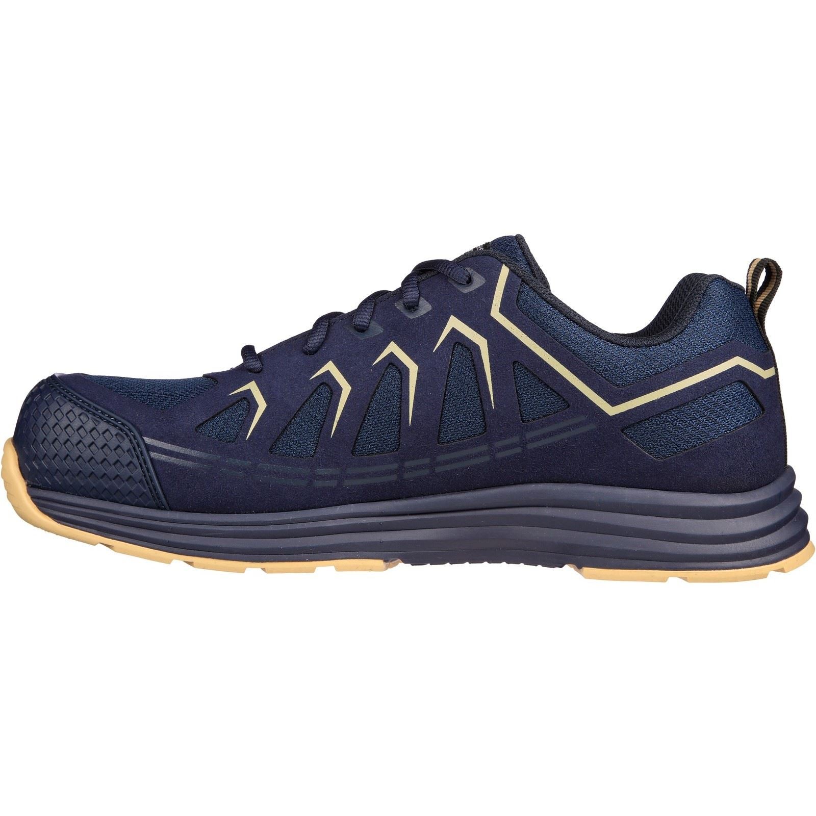 Skechers Workwear Malad II Textile Men's Navy/Tan Safety Trainers