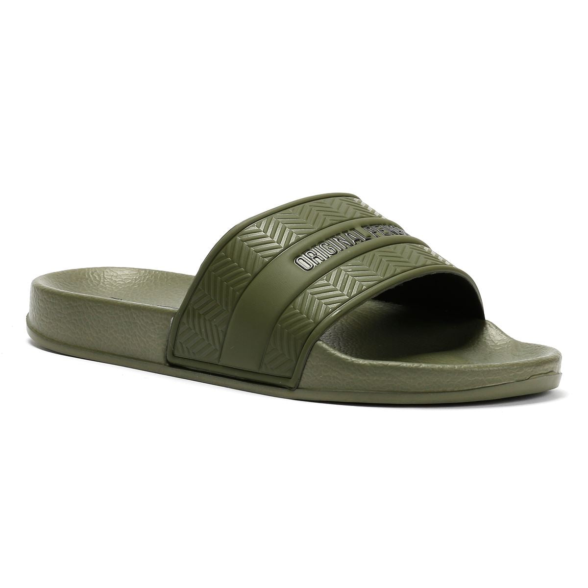 Penguin Paradise Men's Khaki Slides