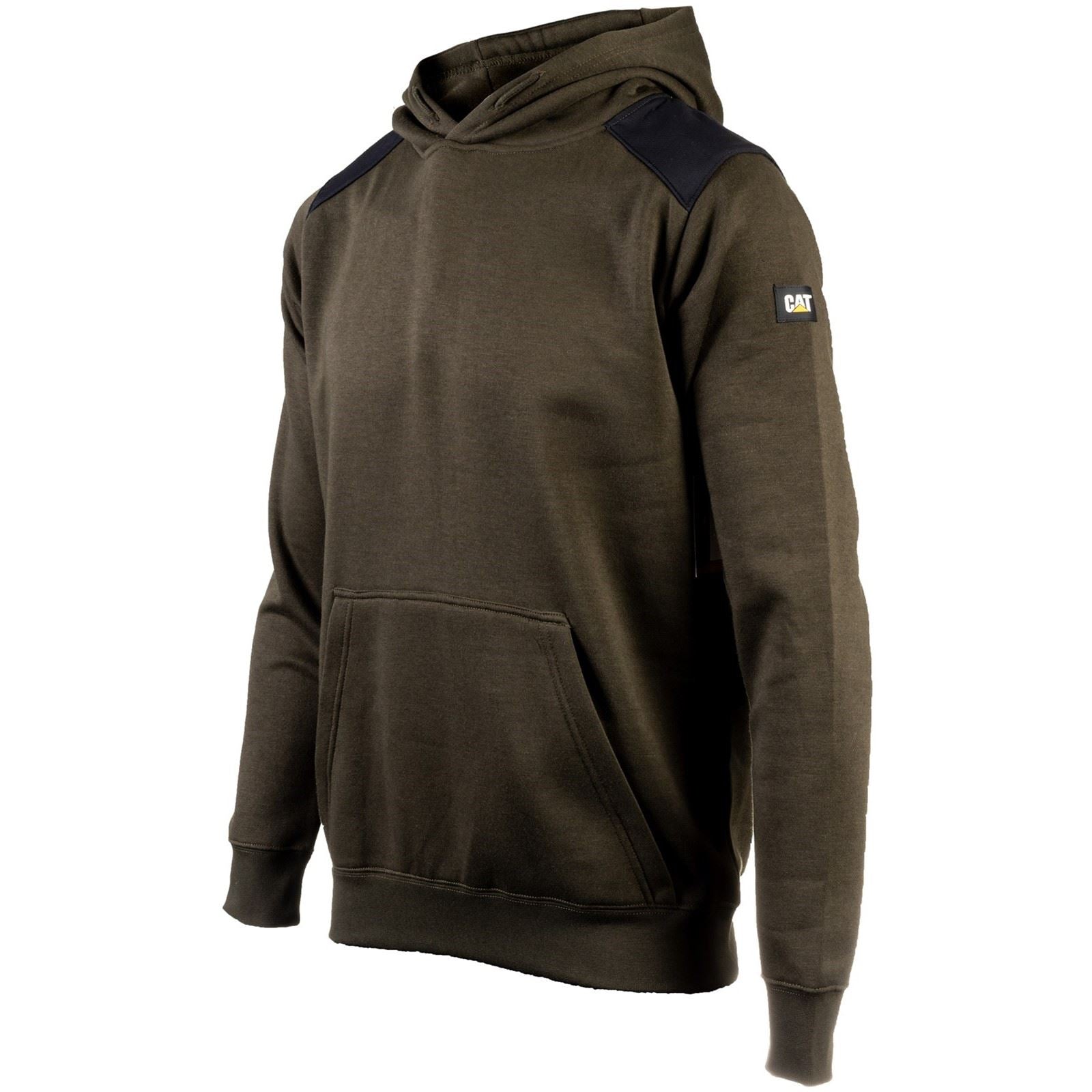 Caterpillar Men's Essentials Hooded Sweatshirt in Army Moss