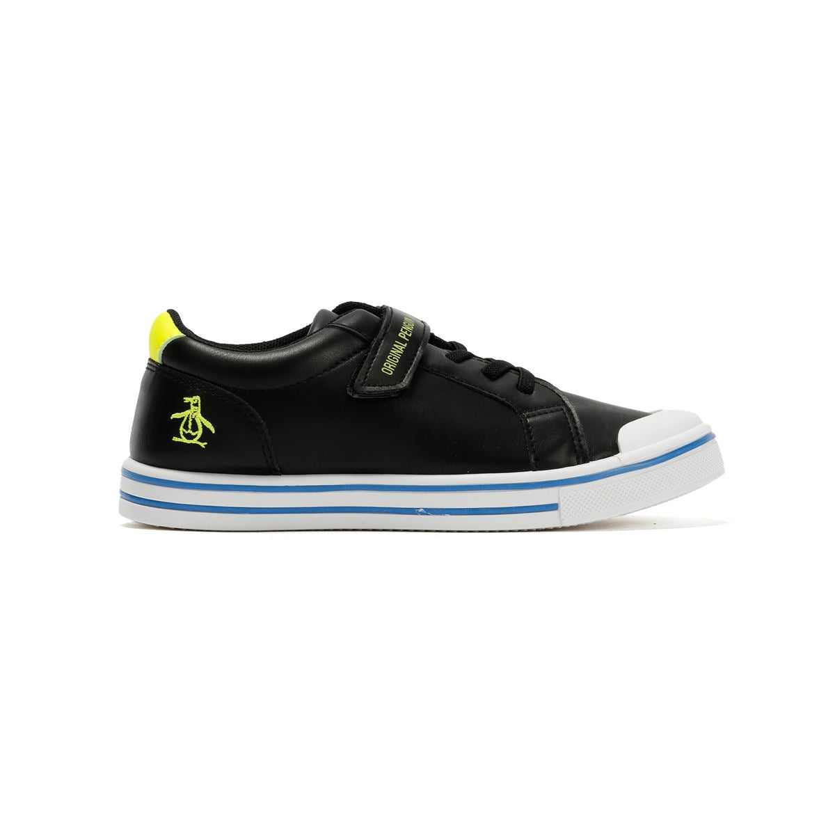 Penguin Junior Rainbow Black/Safety Yellow Trainers