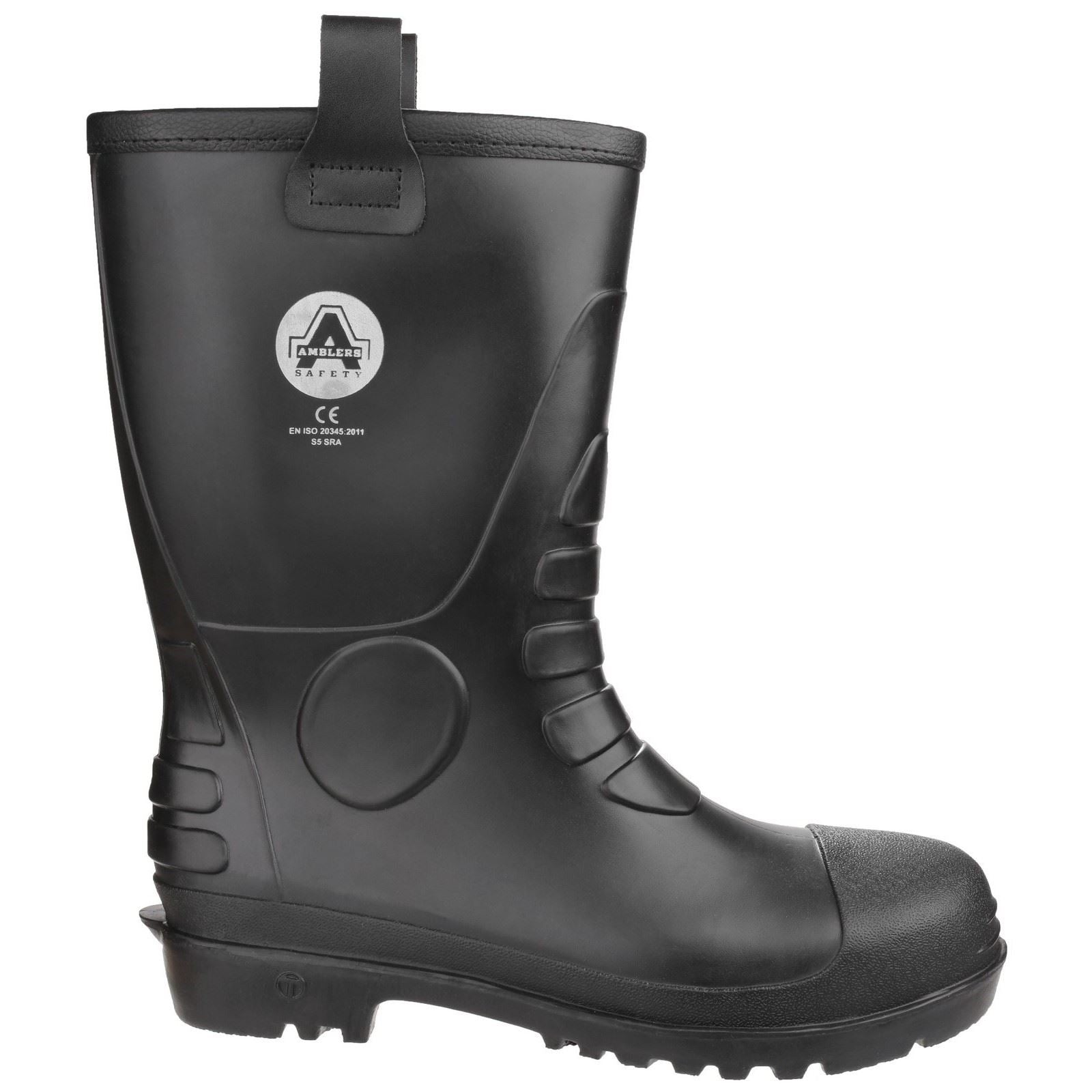 Amblers Safety FS90 Waterproof PVC Pull on Safety Rigger Boot in Black