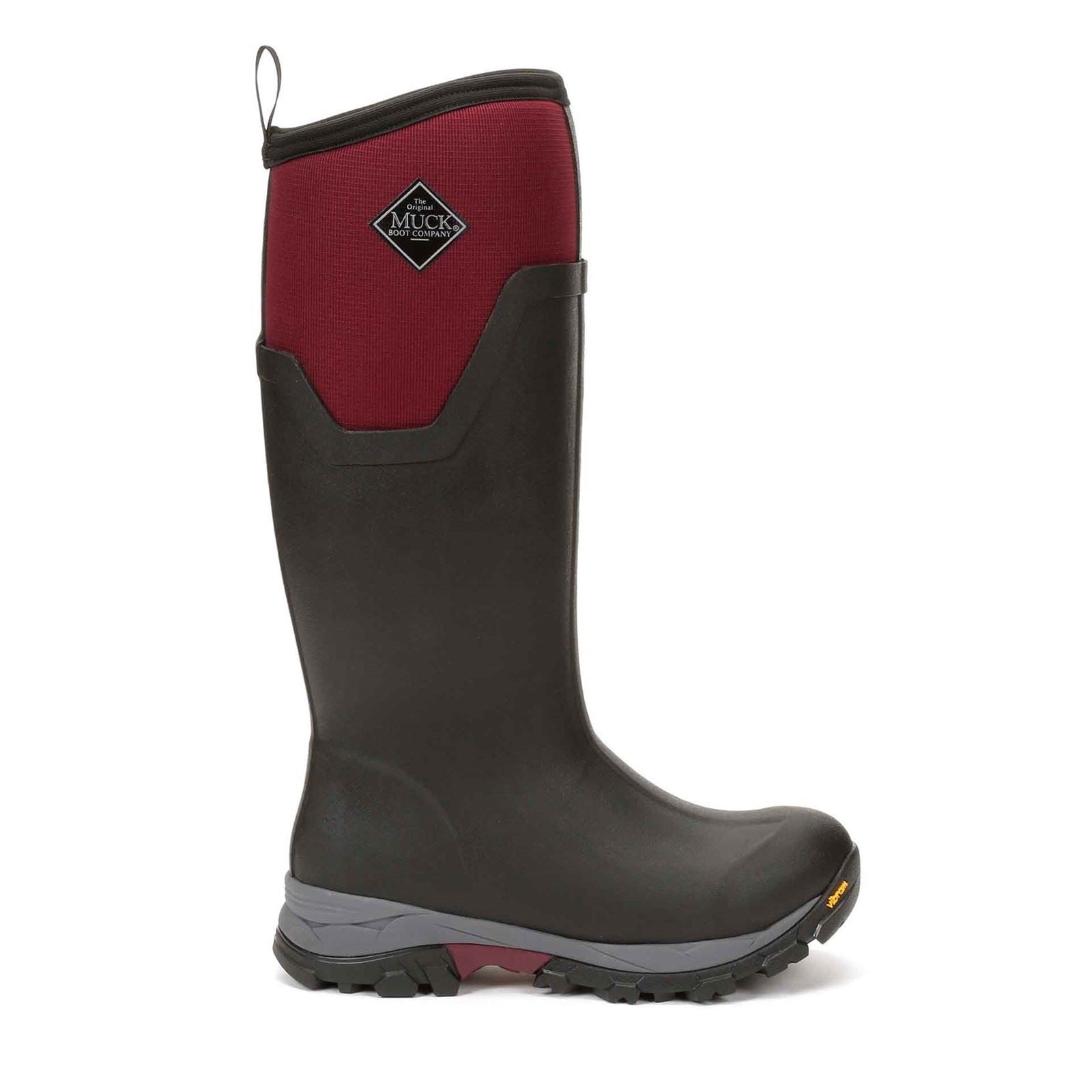 Muck Boots Women's Arctic Ice Tall Wellingtons in Black/Maroon