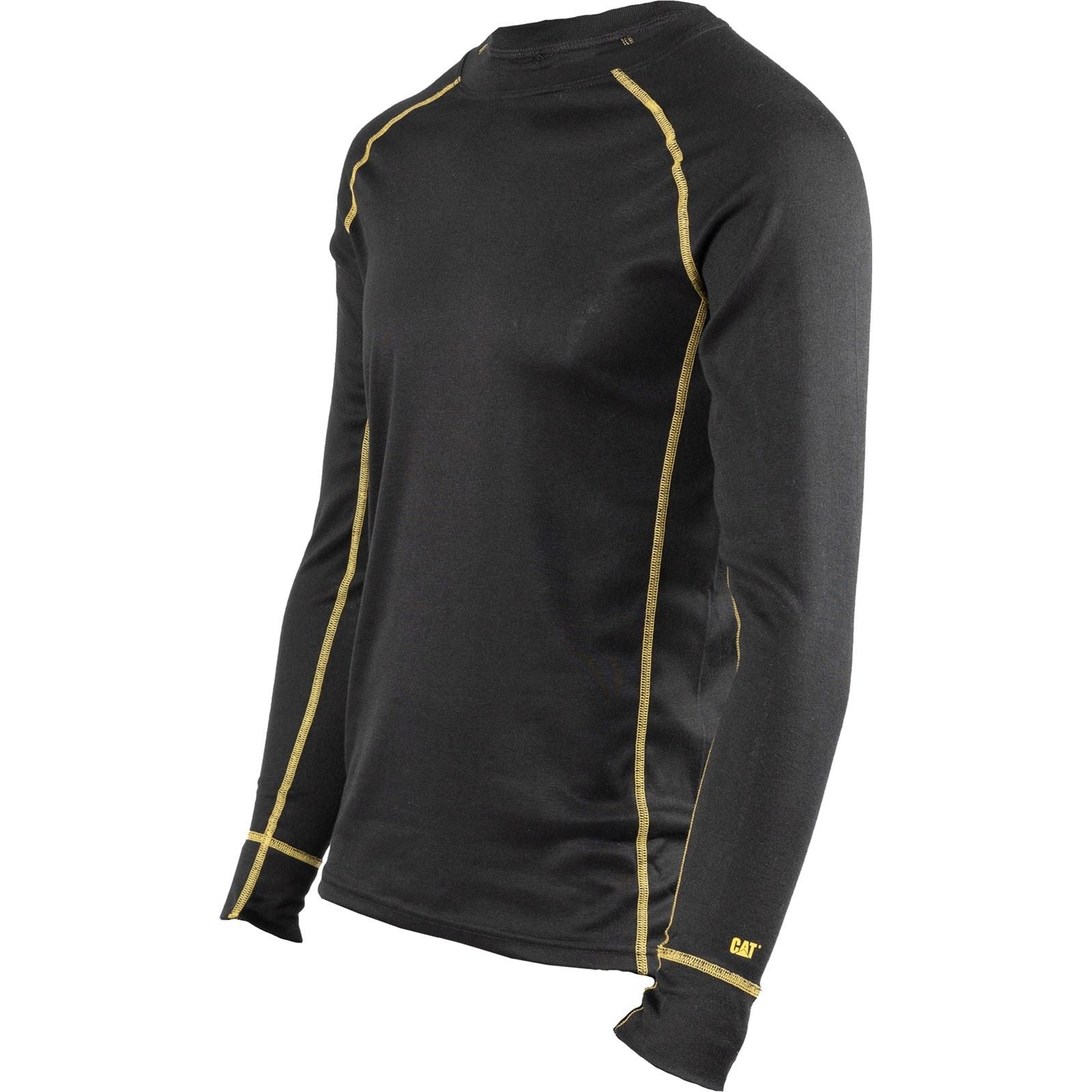 Caterpillar Thermo Polyester Men's Black Base Layer Shirt