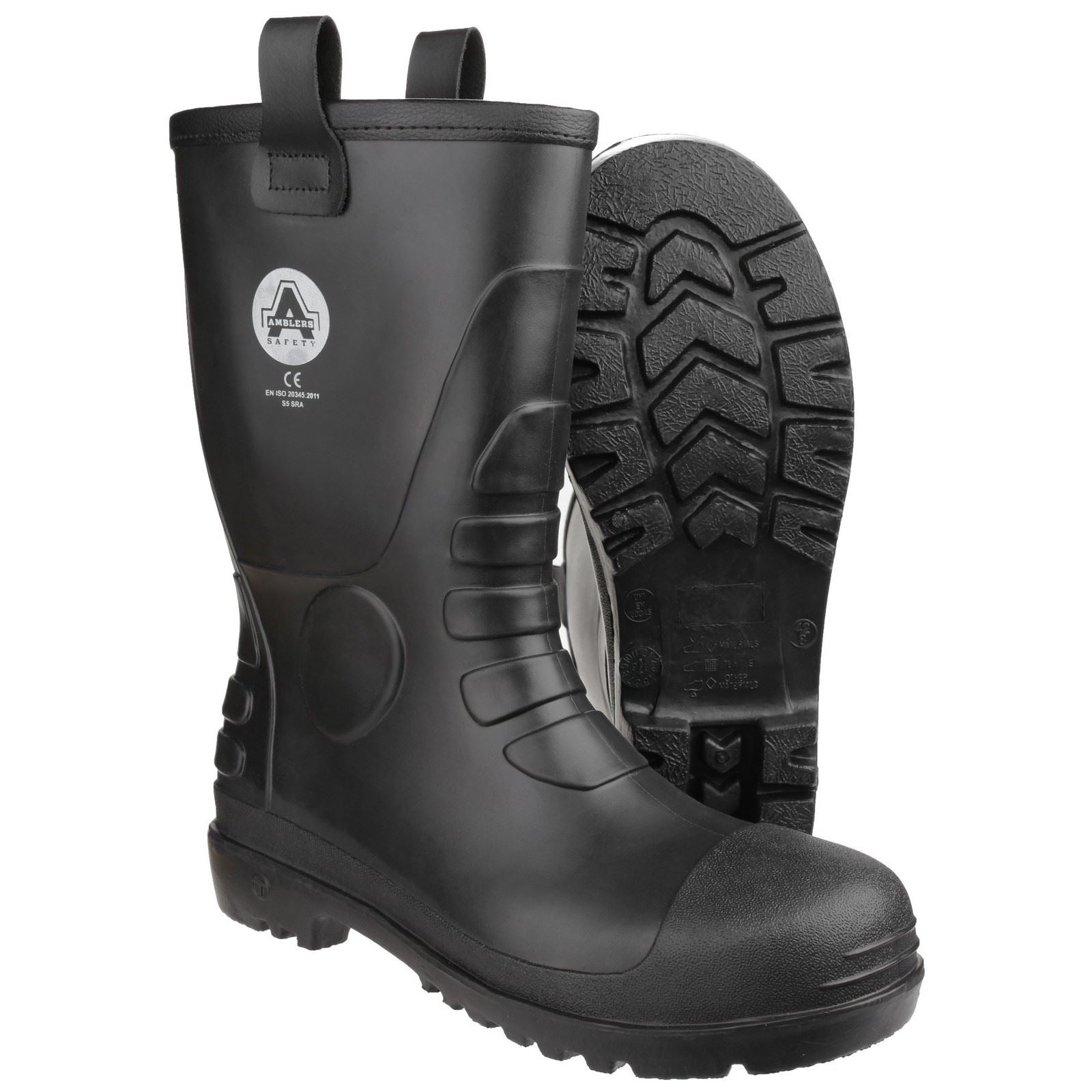 Amblers Safety FS90 Waterproof PVC Pull on Safety Rigger Boot in Black