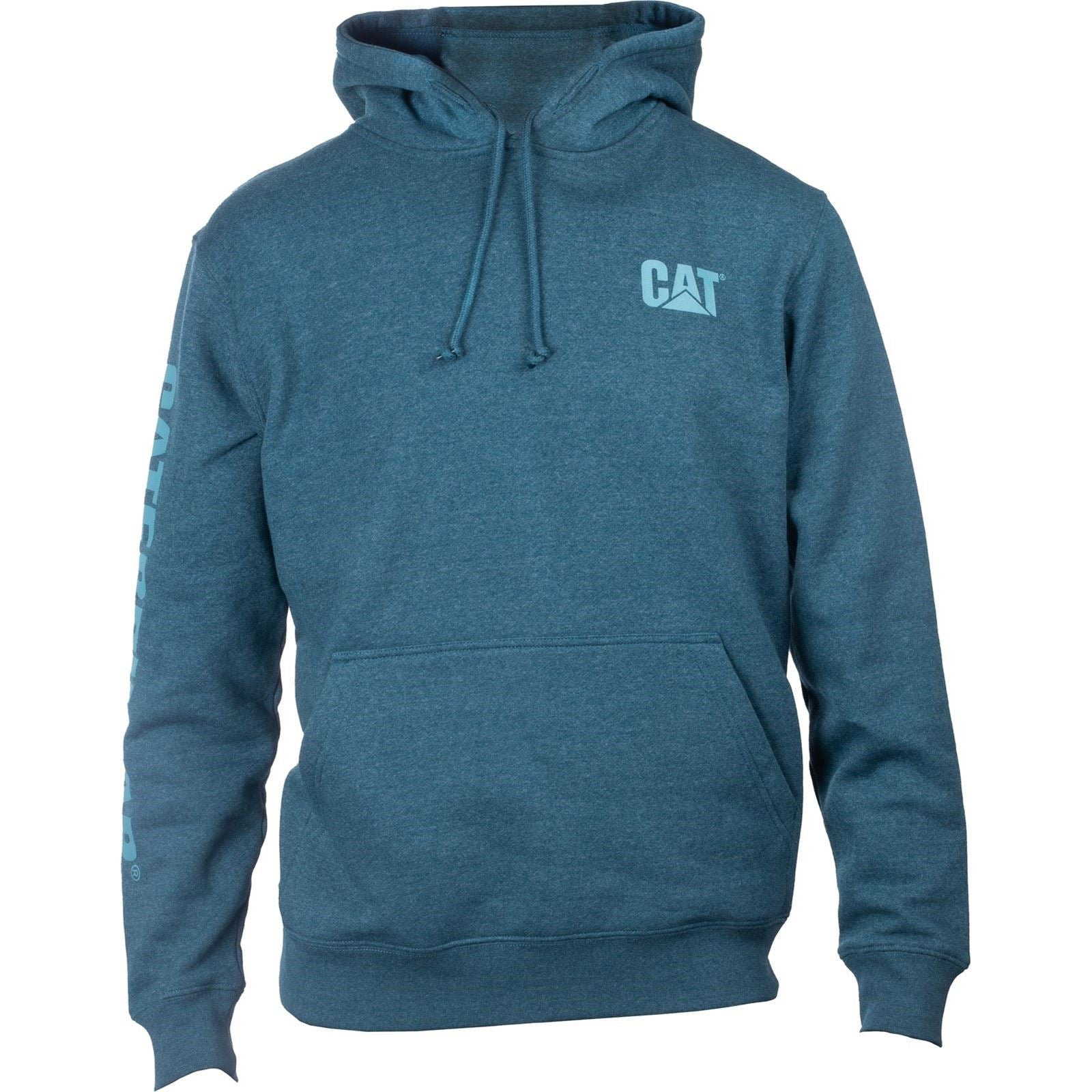 Caterpillar Men's Trademark Banner Hooded Sweatshirt in Mallard