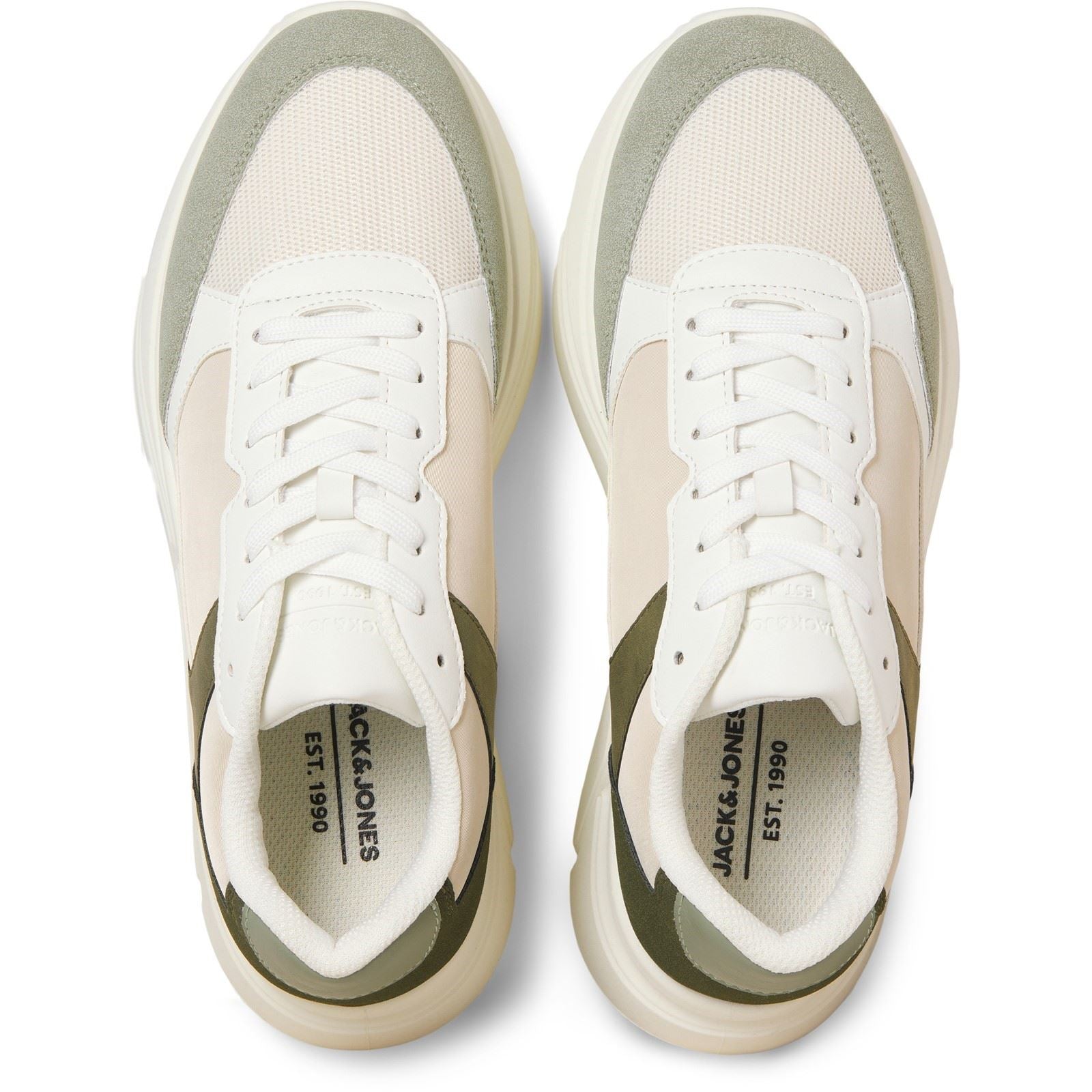 Jack & Jones Aspire Runner Polyurethane Men's White Seagrass / Bronze Green Trainers