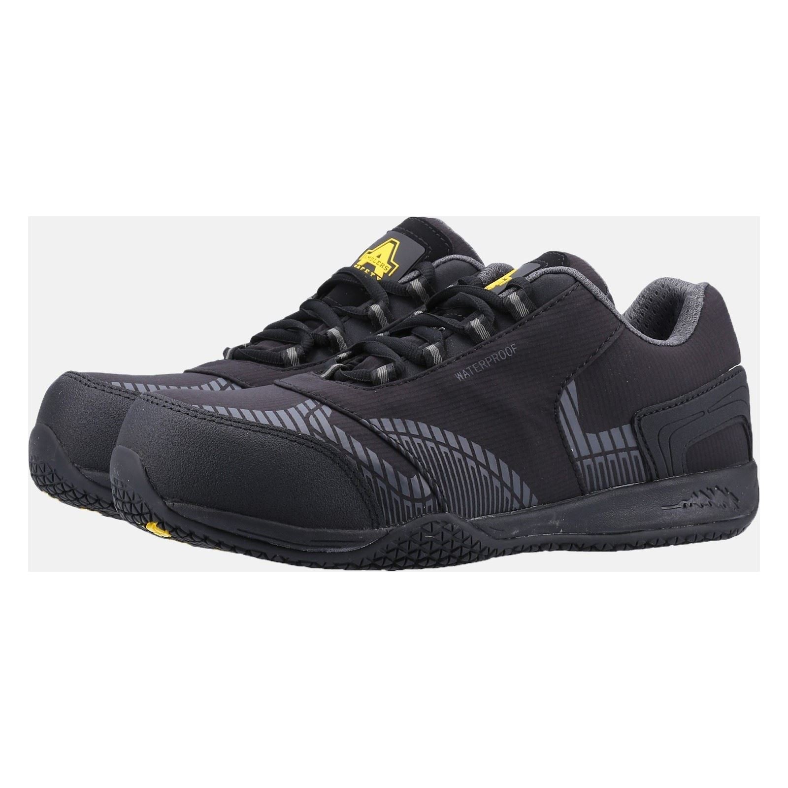 Amblers Safety Men's FS29C Waterproof Metal Free Non Leather Safety Trainer in Black