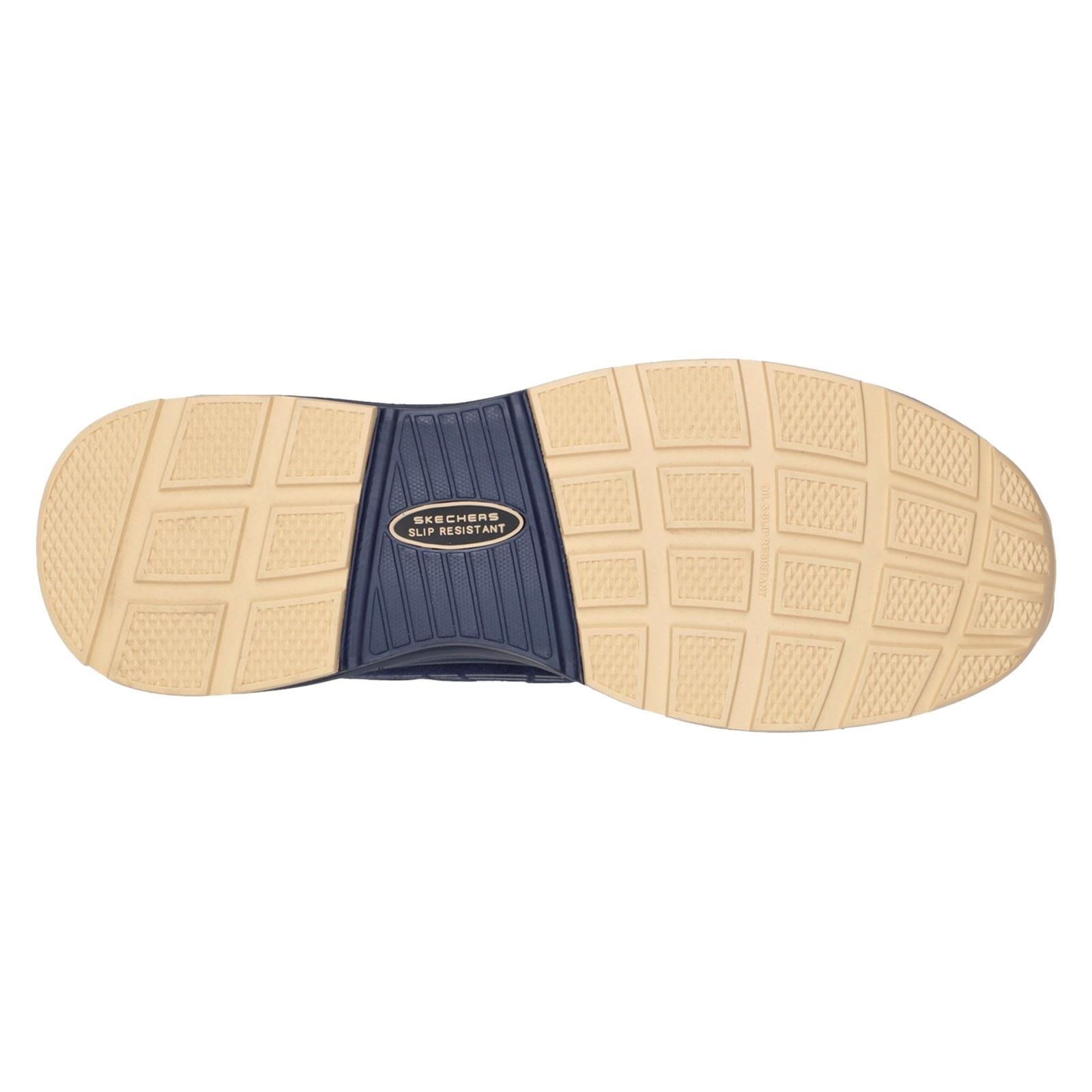 Skechers Workwear Malad II Textile Men's Navy/Tan Safety Trainers