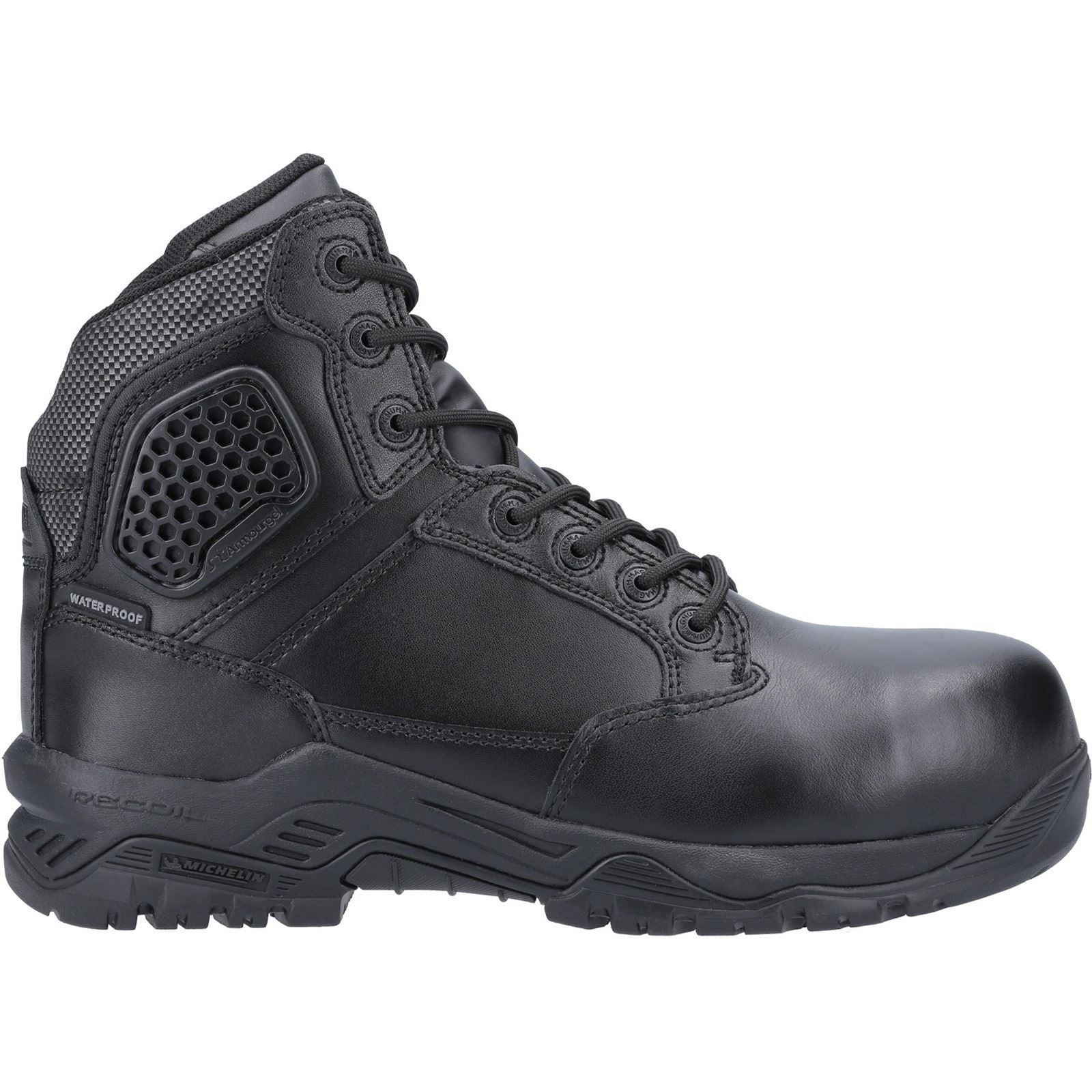 Magnum Strike Force 6.0 Side-Zip CT CP WP Uniform Safety Boot in Black
