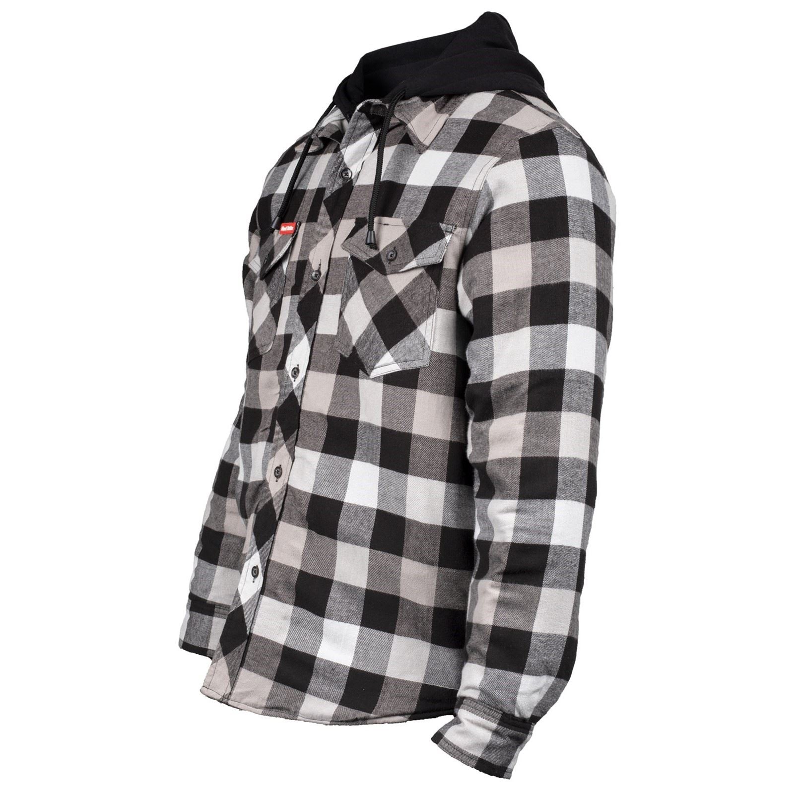 Hard Yakka Men's Quilted Flannel Shacket in Grey