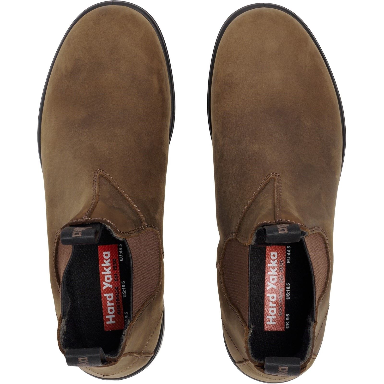 Hard Yakka Men's Brunswick Nubuck Boots in Saddle Brown Nubuck