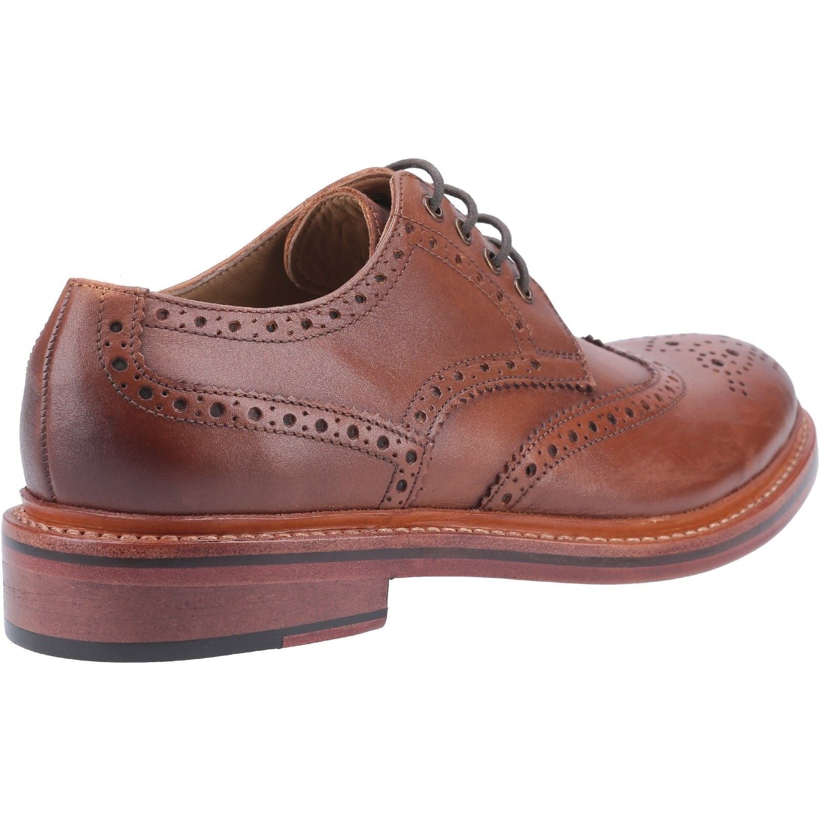 Cotswold Men's Quenington Leather Goodyear Welt Shoe in Brown