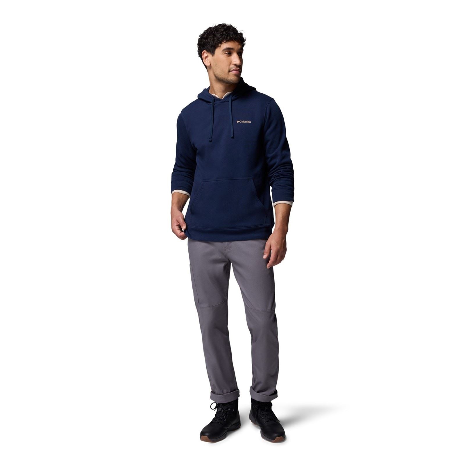 Columbia Columbia Trek Graphic Hoodie Cotton Men's Blue Hooded Sweatshirt