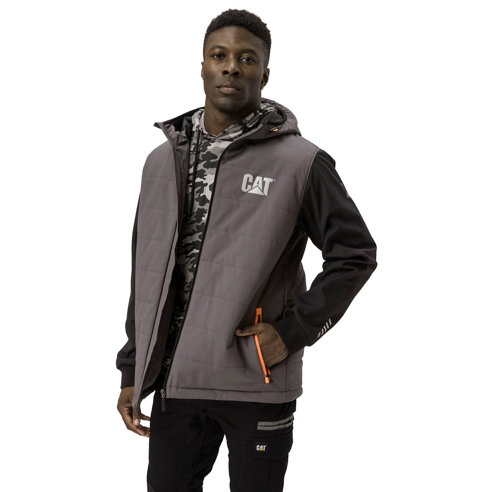 Caterpillar Men's Tech Hybrid Jacket in Magnet