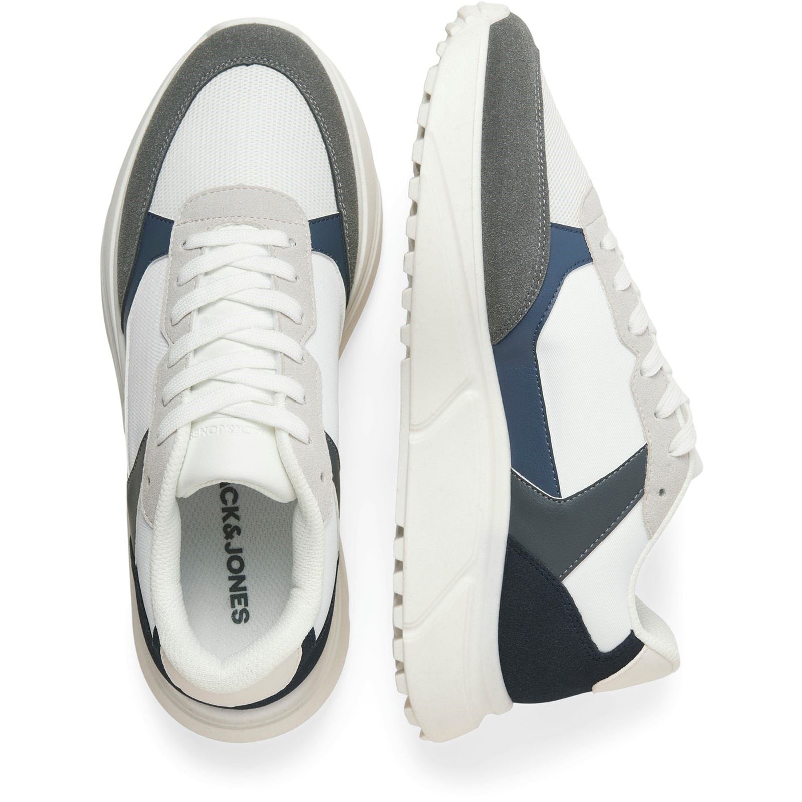Jack & Jones Aspire Runner Polyurethane Men's White Castlerock/Navy Blazer Trainers