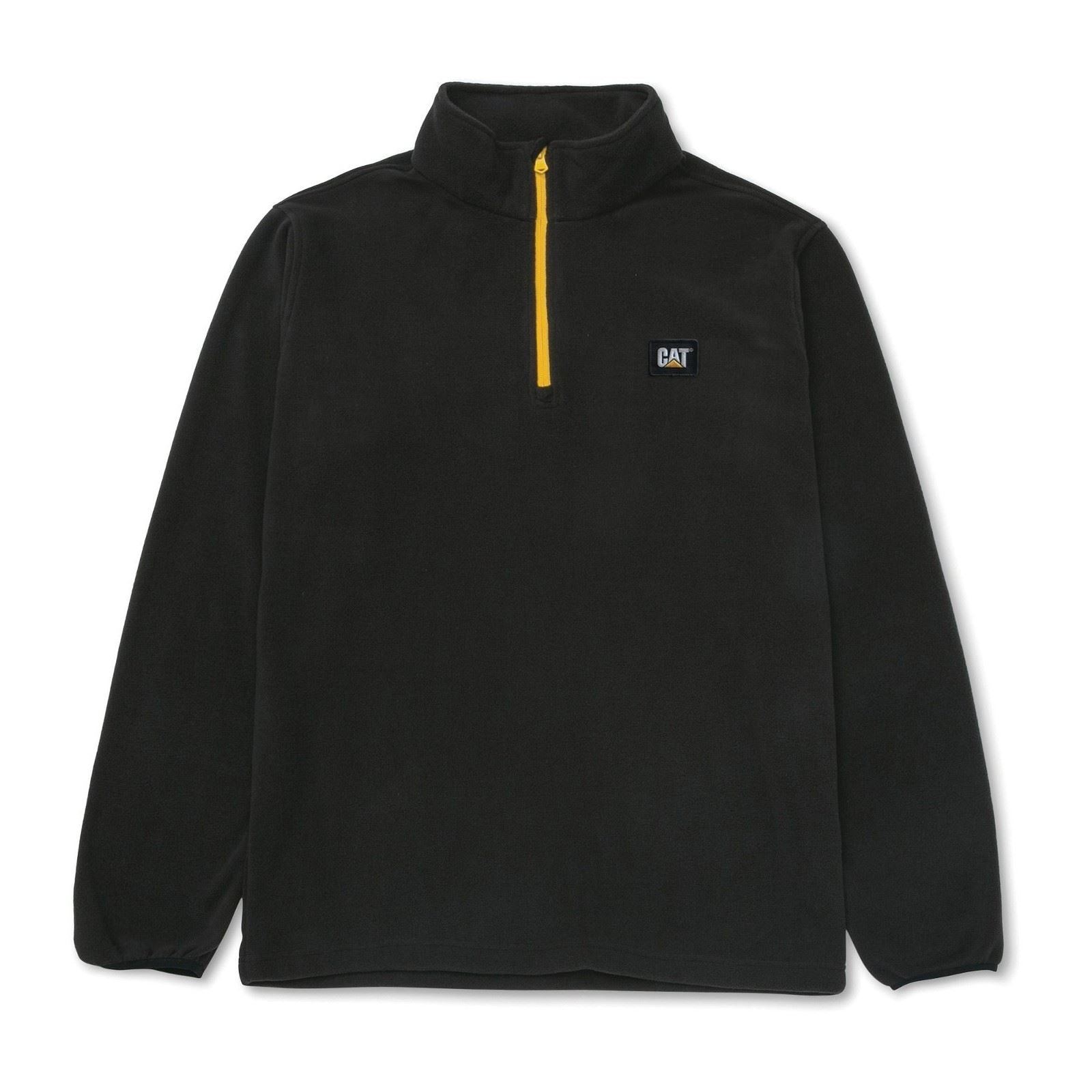 Caterpillar Men's Cat Microfleece Quarter Zip in Black/Yellow