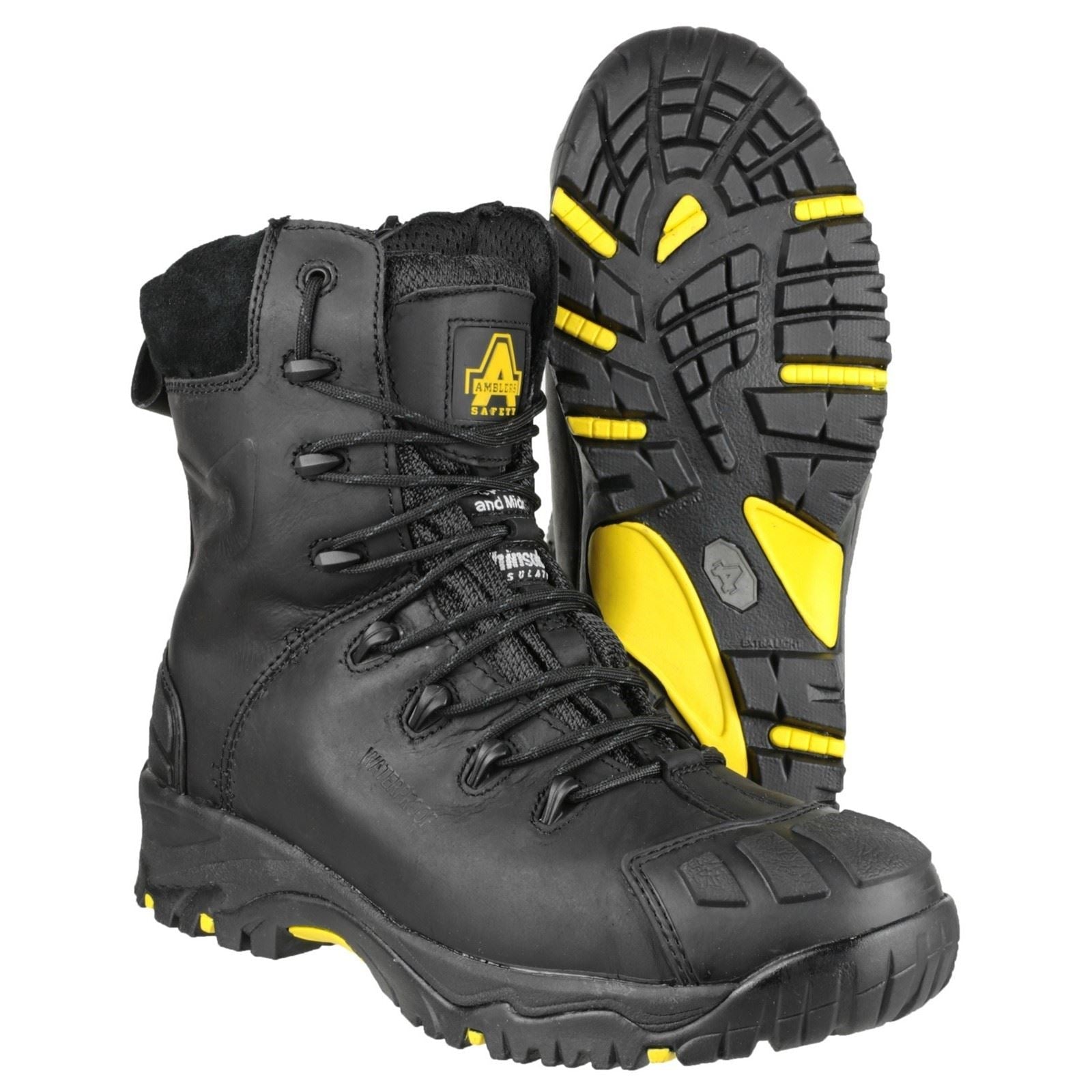 Amblers Safety FS999 Hi Leg Composite Safety Boot With Side Zip in Black