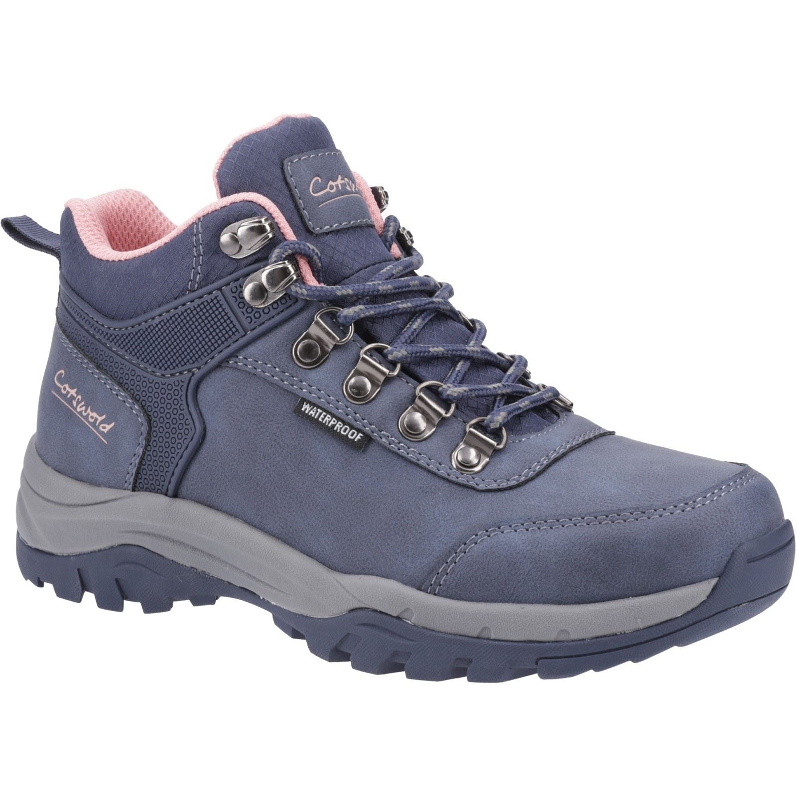 Cotswold Overbury Polyurethane Women's Navy Hiking Boots