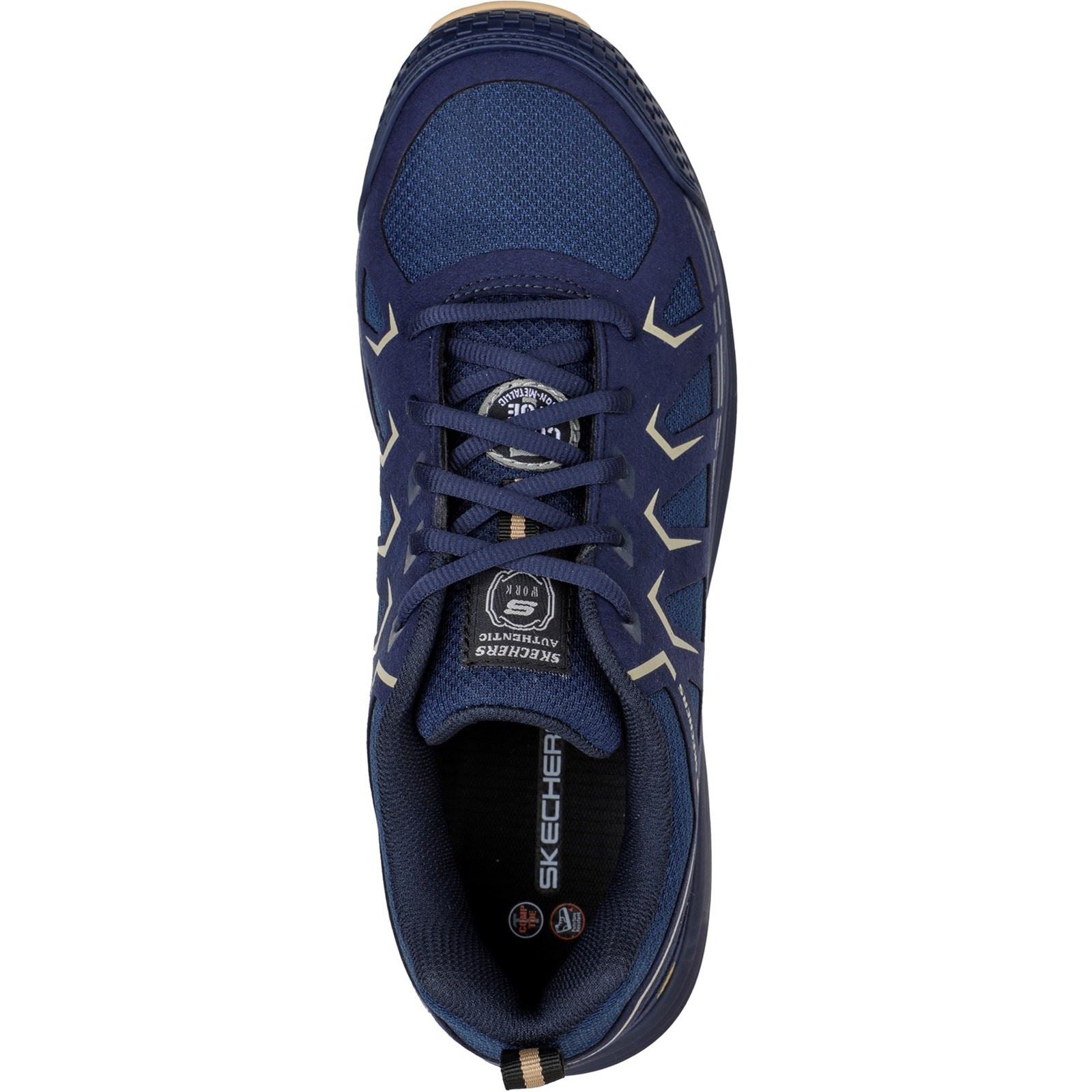Skechers Workwear Malad II Textile Men's Navy/Tan Safety Trainers