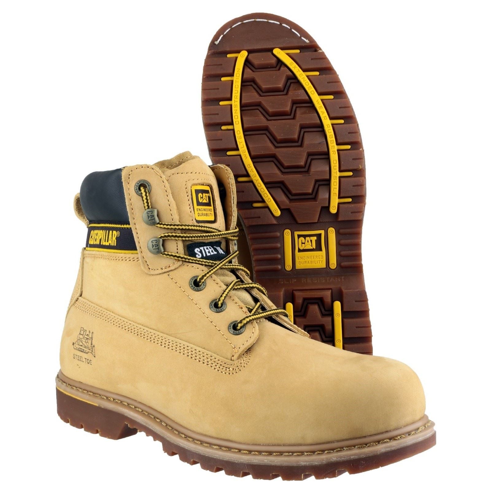 Caterpillar Men's Holton S3 Safety Boot in Honey