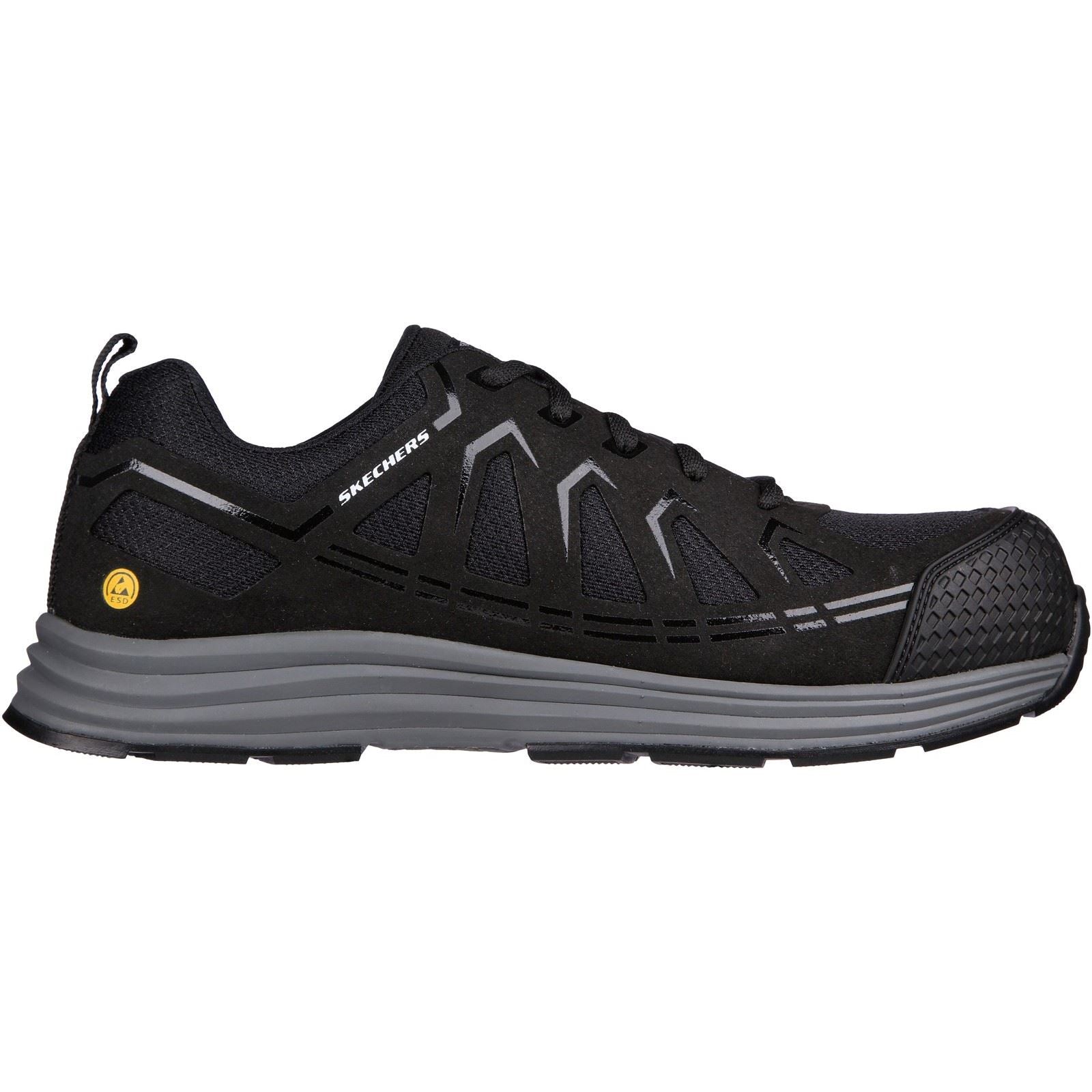 Skechers Workwear Malad II Textile Men's Black Safety Trainers