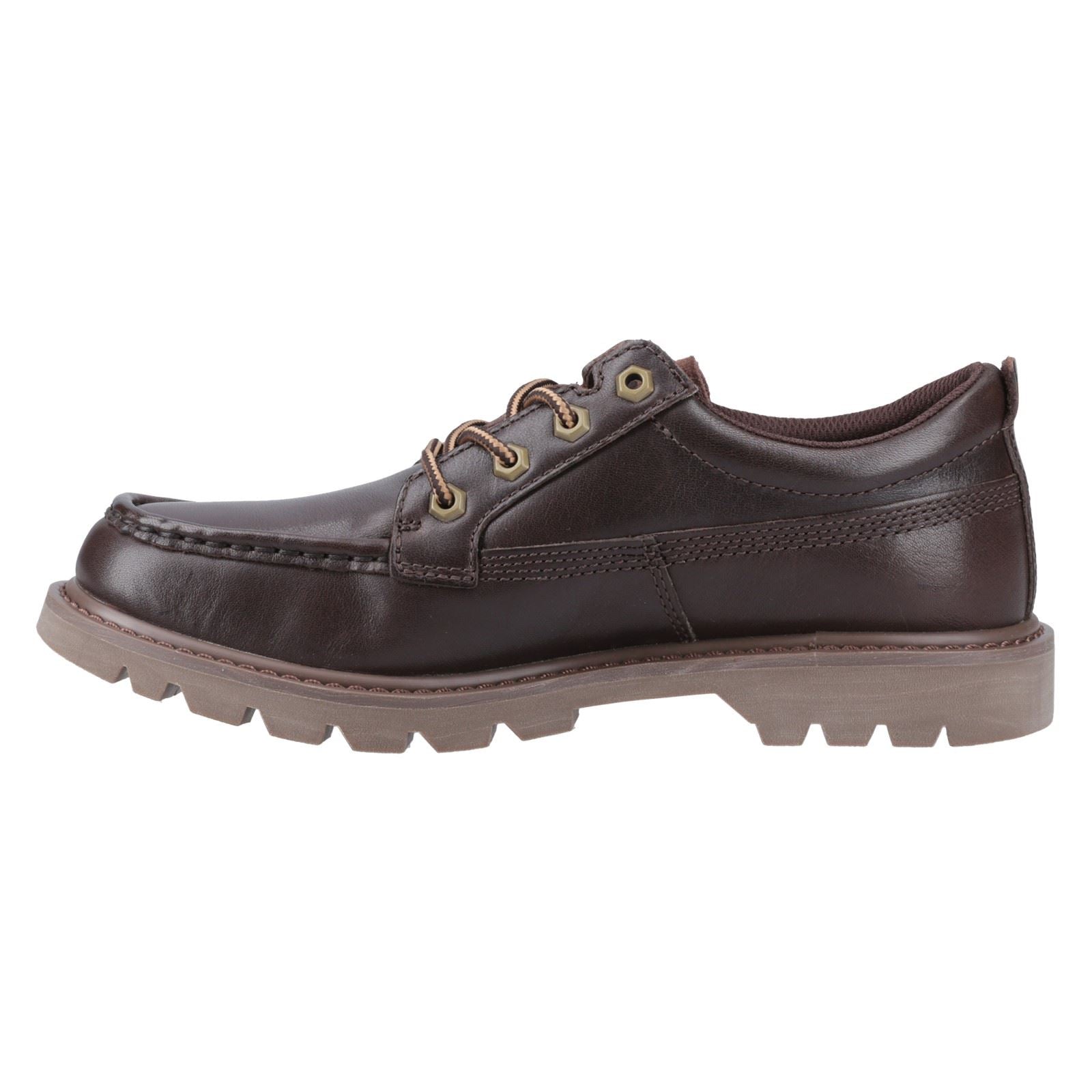 CAT Lifestyle Colorado Moc Toe Low Leather Men's Dark Brown Lace-Up Shoes