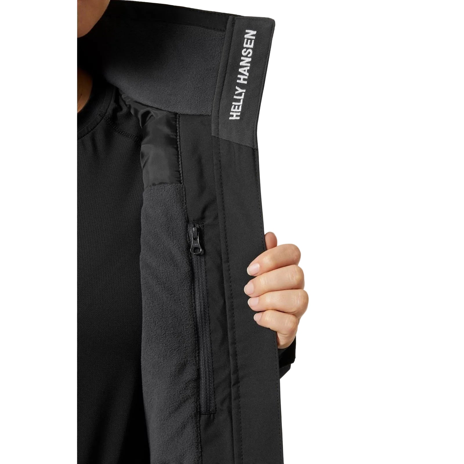 Helly Hansen Sport Crew Hooded Midlayer Sailing Jacket 2.0 Women's Black Sailing Jacket