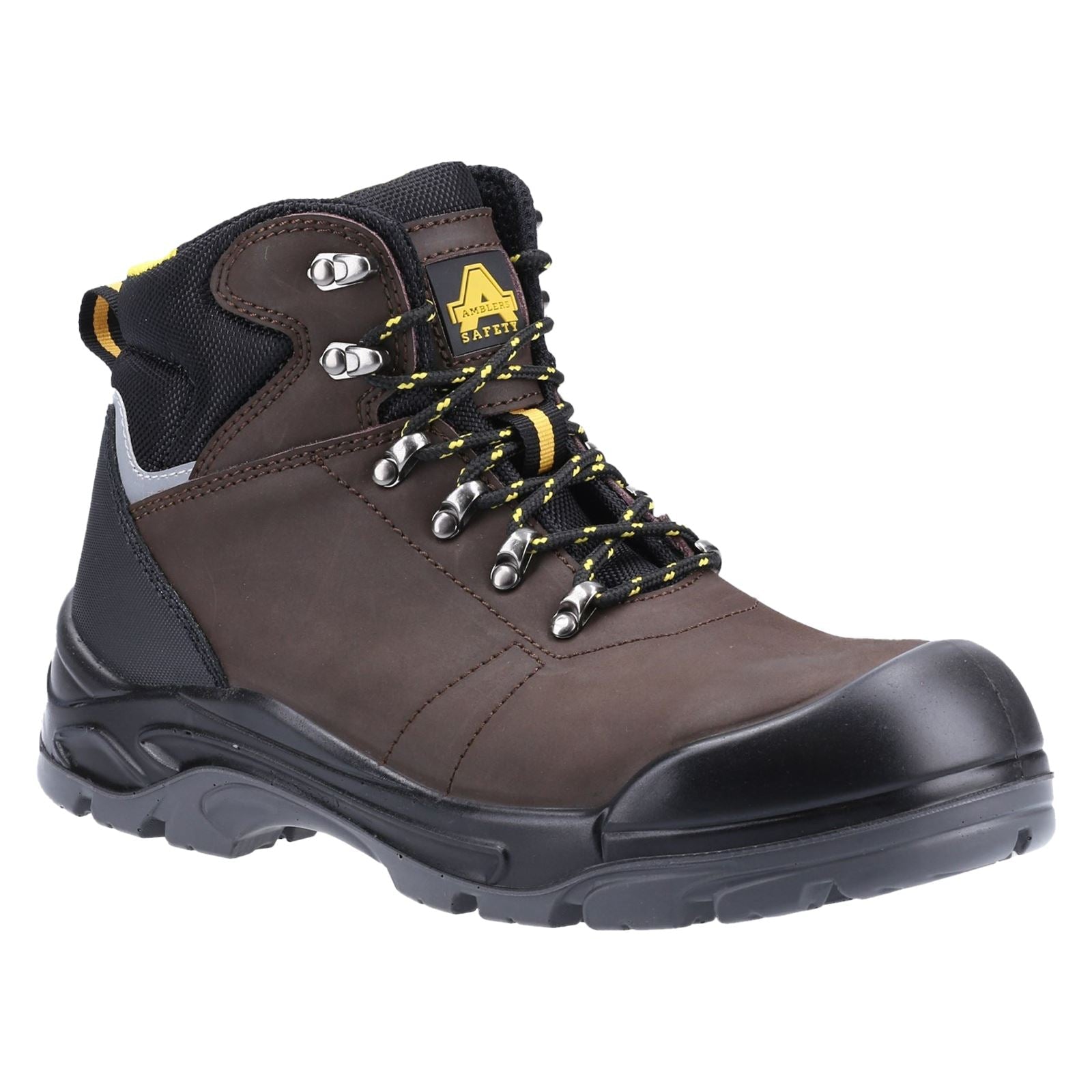 Amblers Safety Men's AS203 Laymore Water Resistant Leather Safety Boot in Brown
