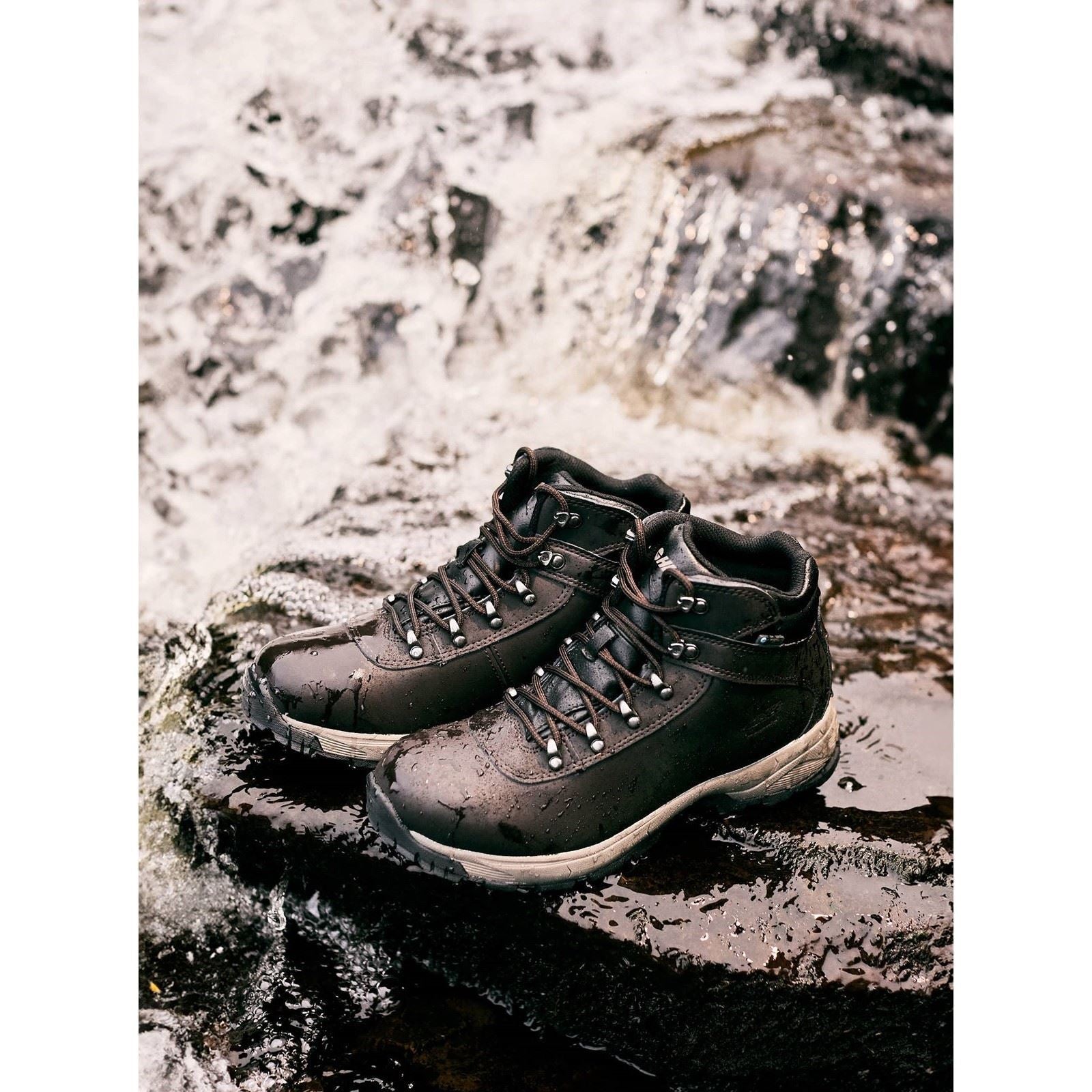 Hi-Tec Eurotrek Lite Waterproof Faux Leather Men's Dark Chocolate Hiking Boots