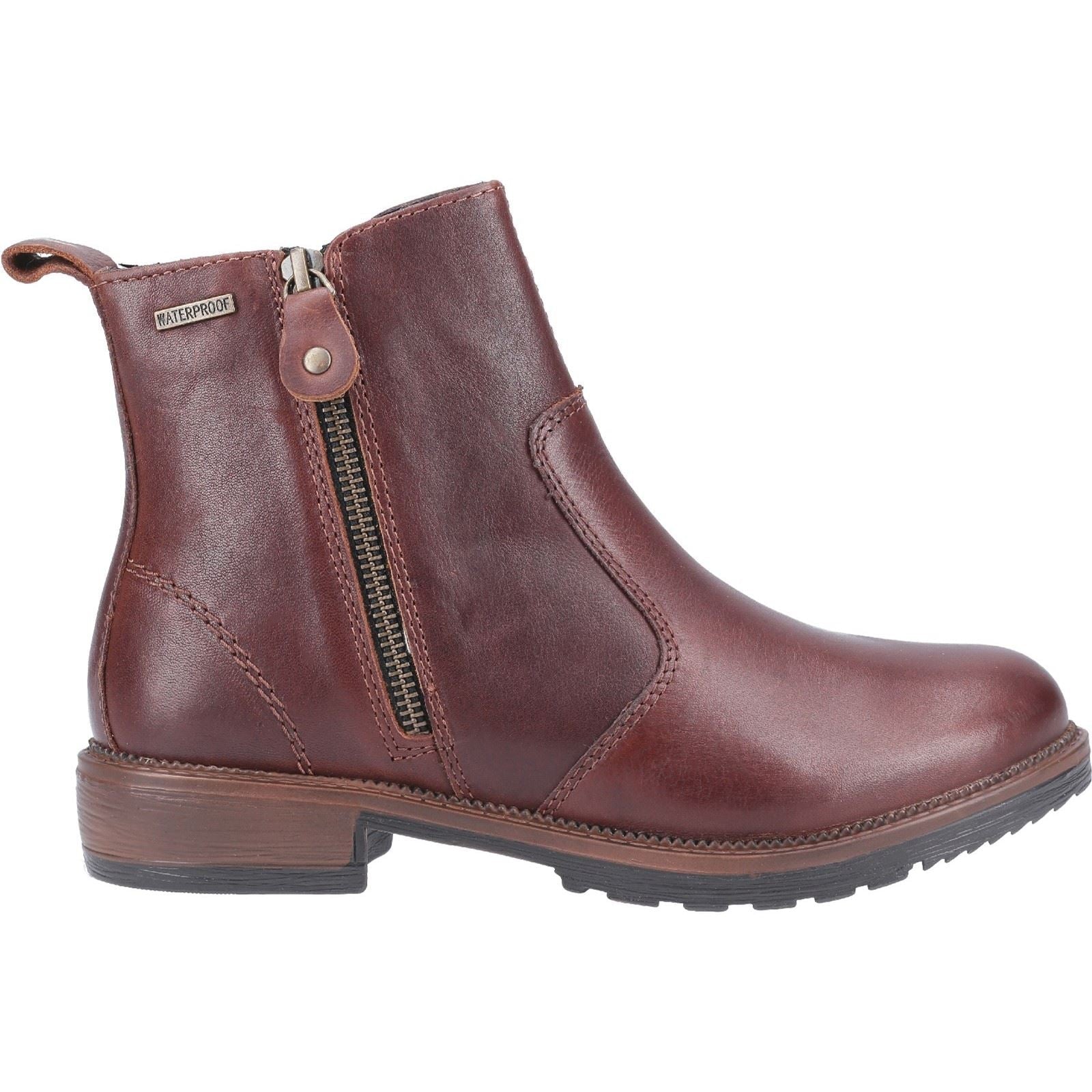 Cotswold Women's Ashwicke Zip Ankle Boot in Brown