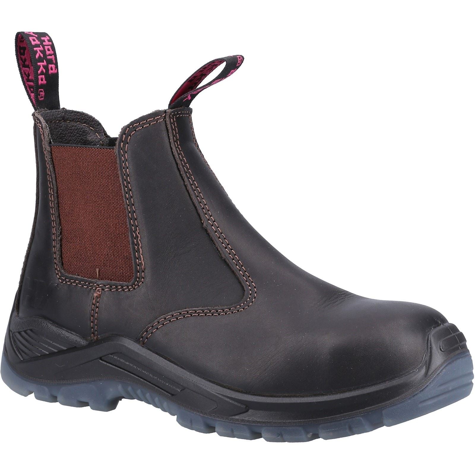 Hard Yakka Women's Banjo Elastic Gusset Safety Boot in Brown