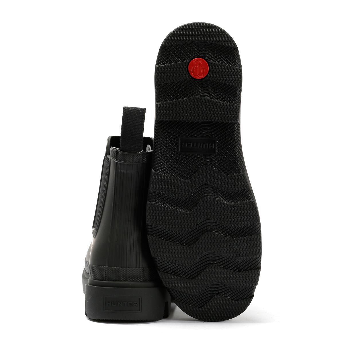 Hunter Downpour Chelsea Rubber Women's Black Wellington Boots