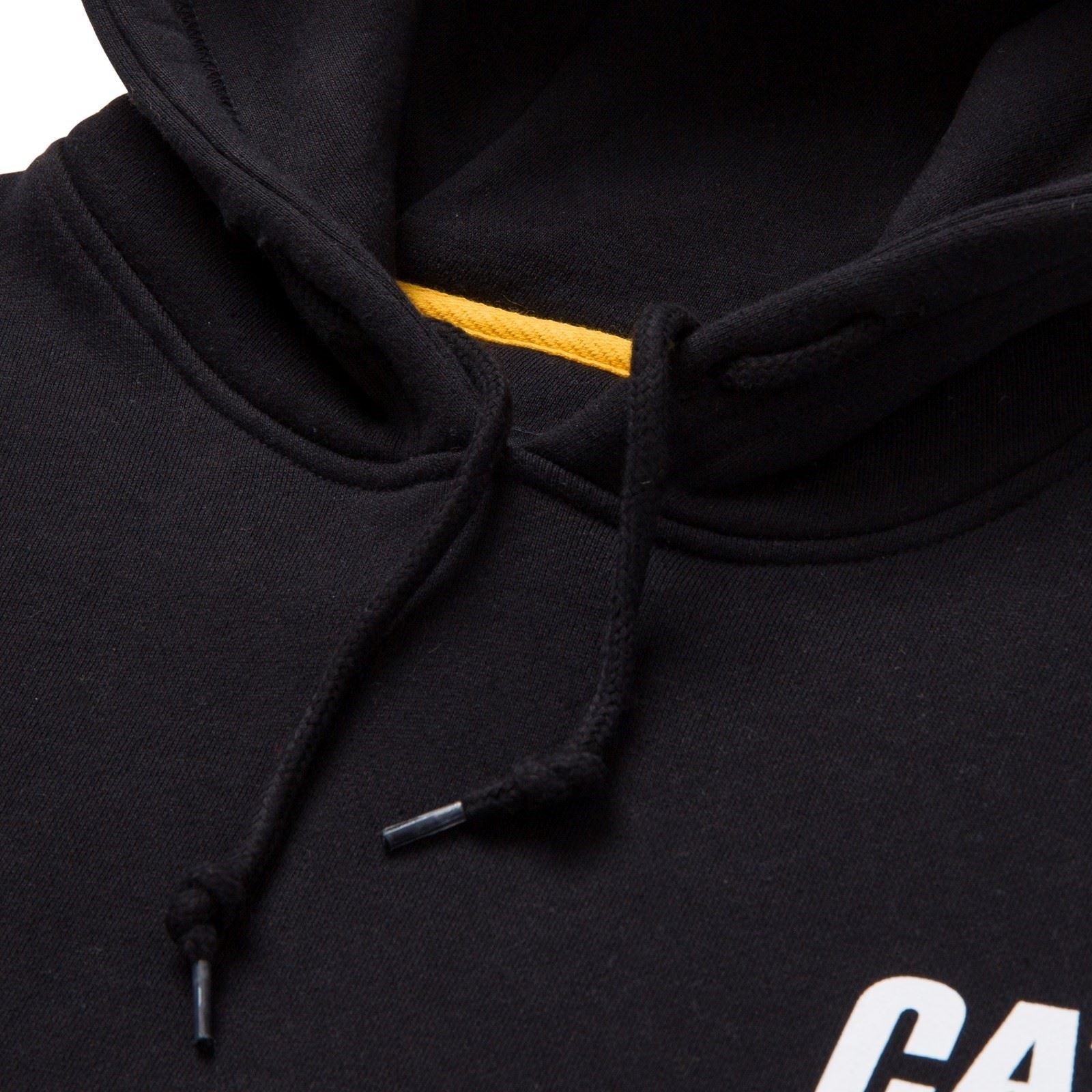 Caterpillar Men's Trademark Banner Hooded Sweatshirt in Black