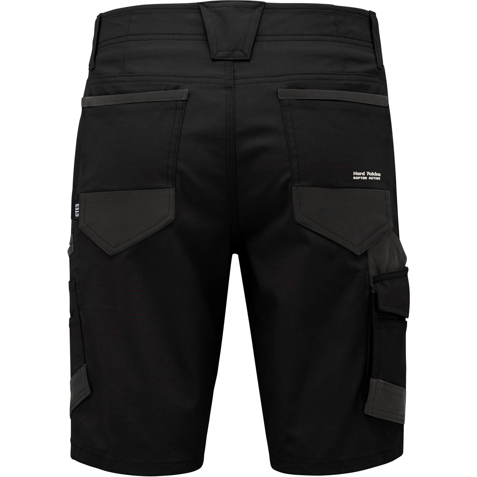 Hard Yakka Men's Raptor Active Mid-Short in Black