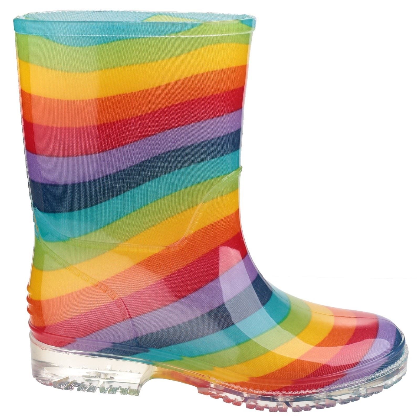 Cotswold PVC PVC Junior Rainbow Wellington Boots