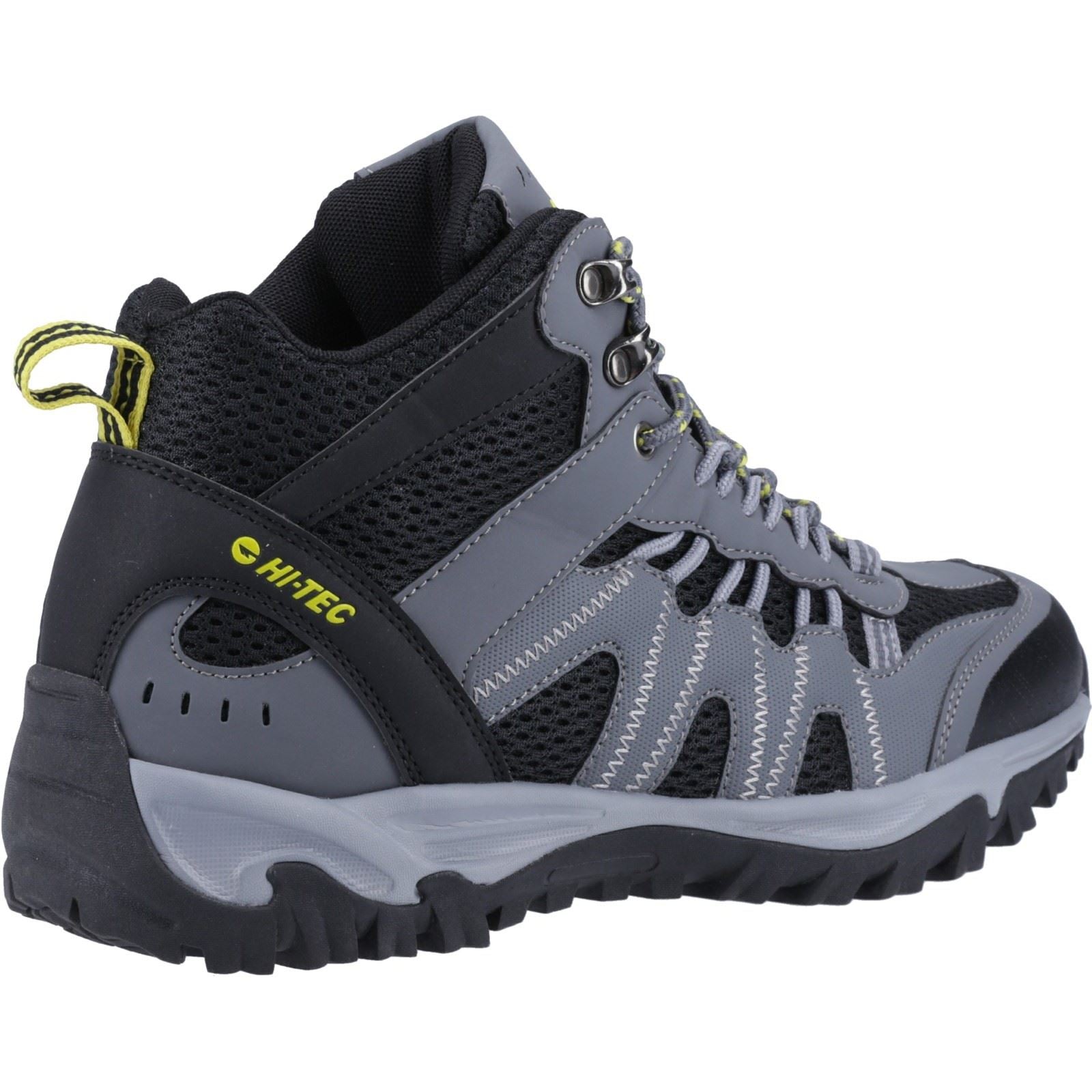 Hi-Tec Jaguar Mid Polyester Men's Graphite/Black/Citron Hiking Boots