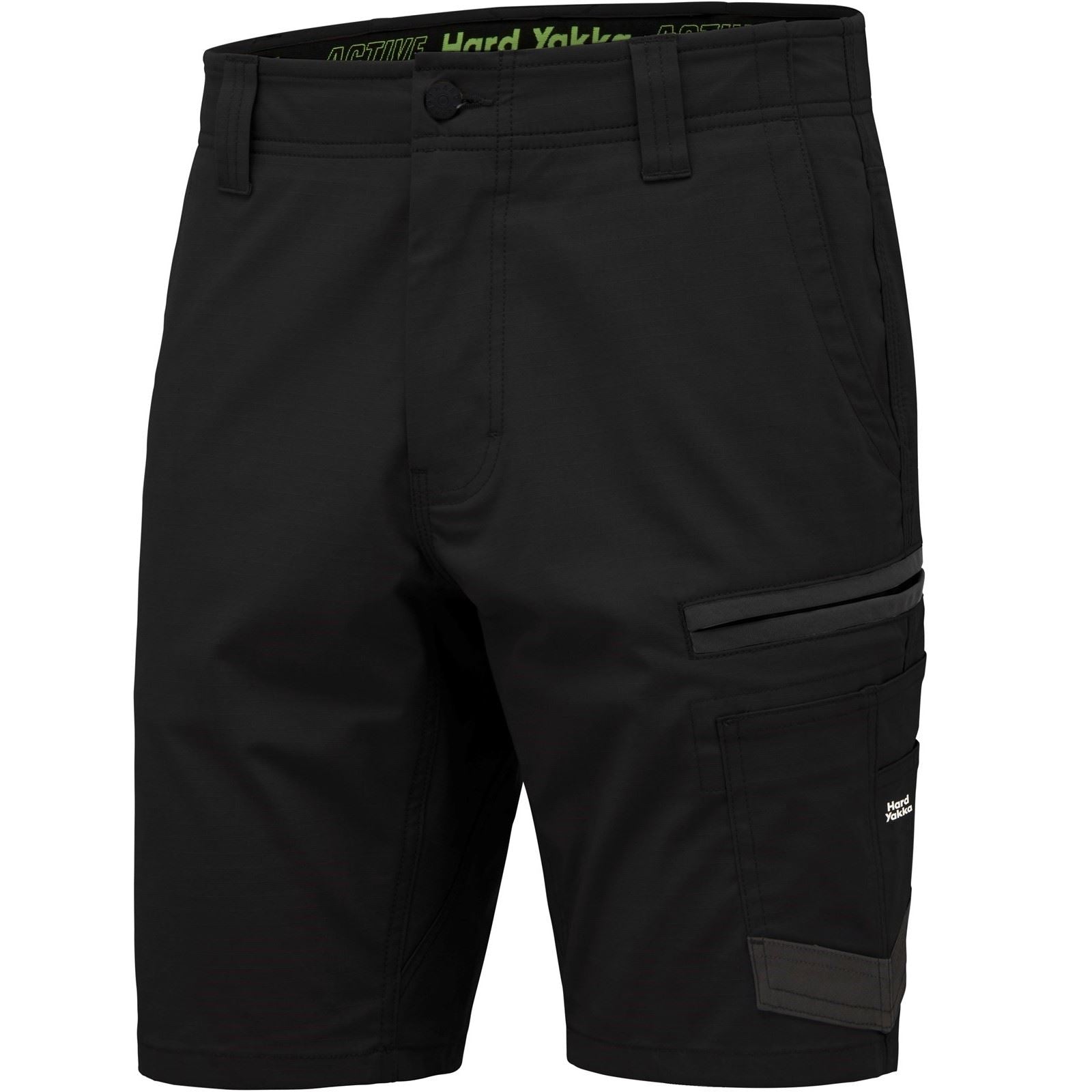 Hard Yakka Men's Raptor Active Mid-Short in Black