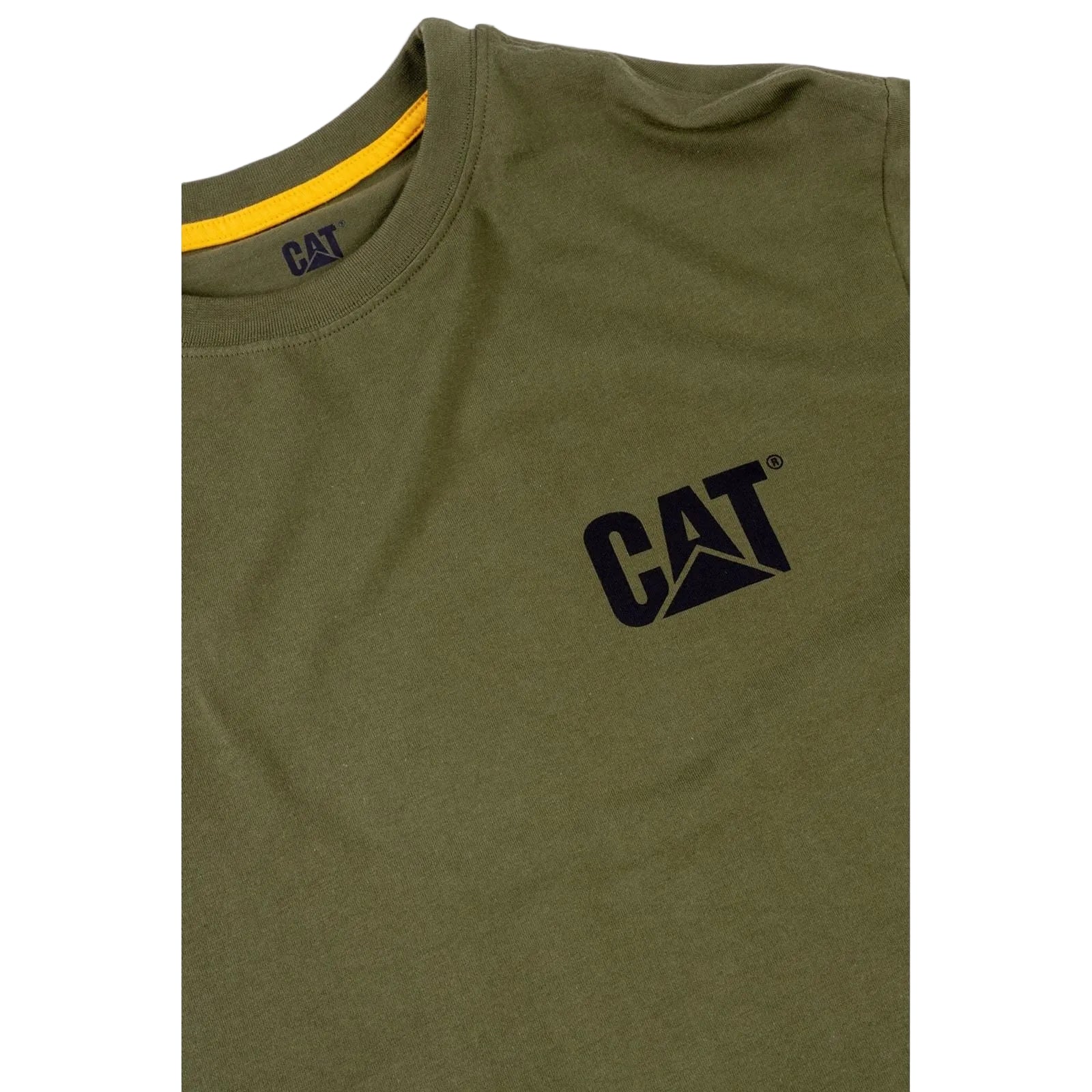 Caterpillar Men's Trademark Banner Long Sleeve T-Shirt in Chive