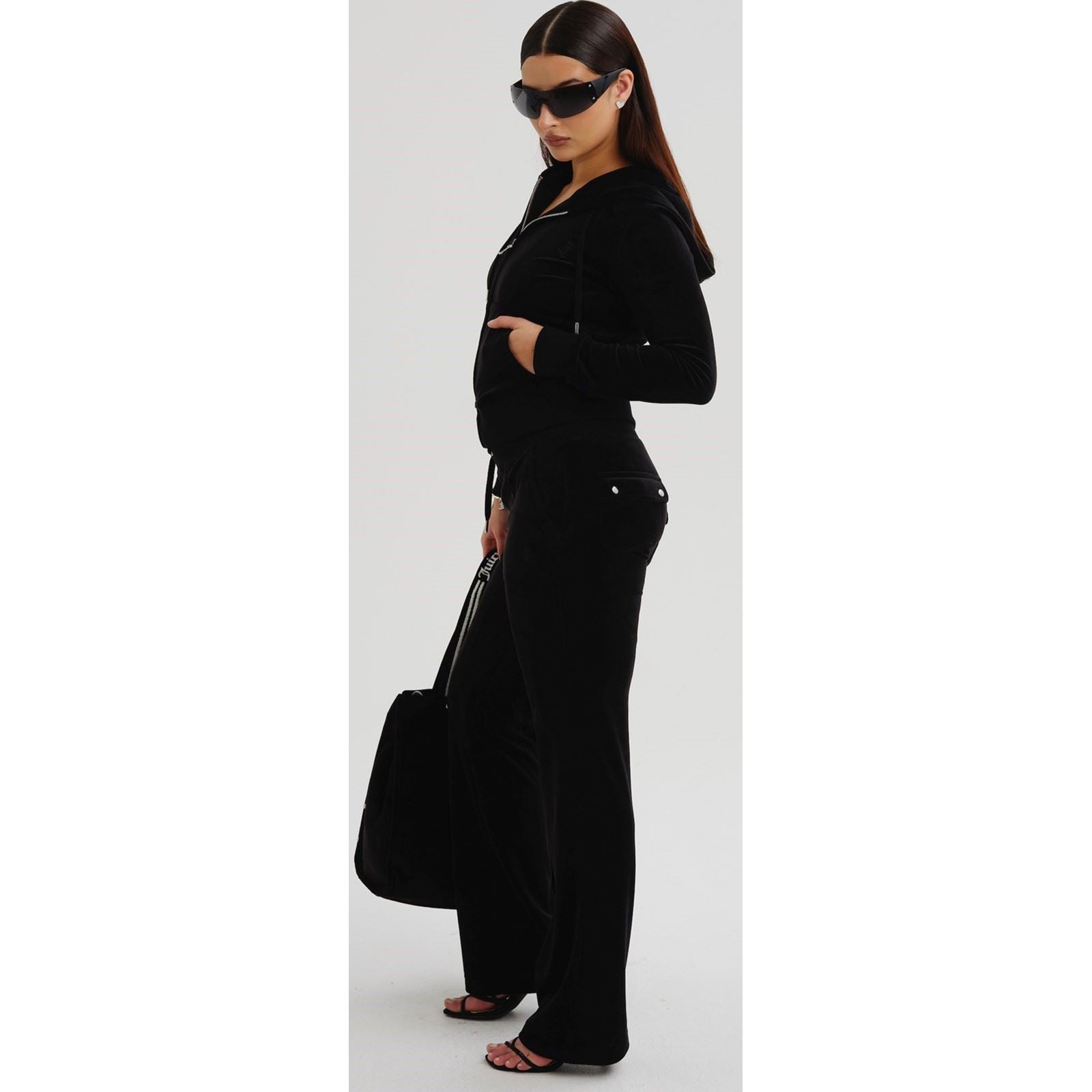 Juicy Couture Del Ray Polyester Women's Black Joggers