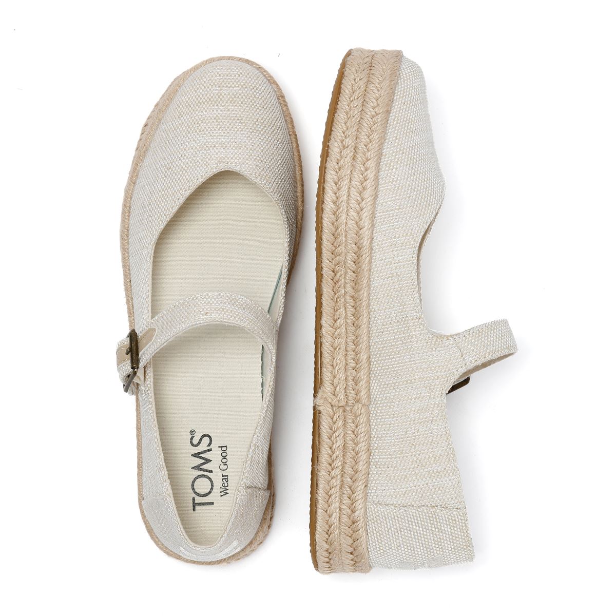 TOMS Carolina Mary Jane Textile Women's Natural Espadrilles