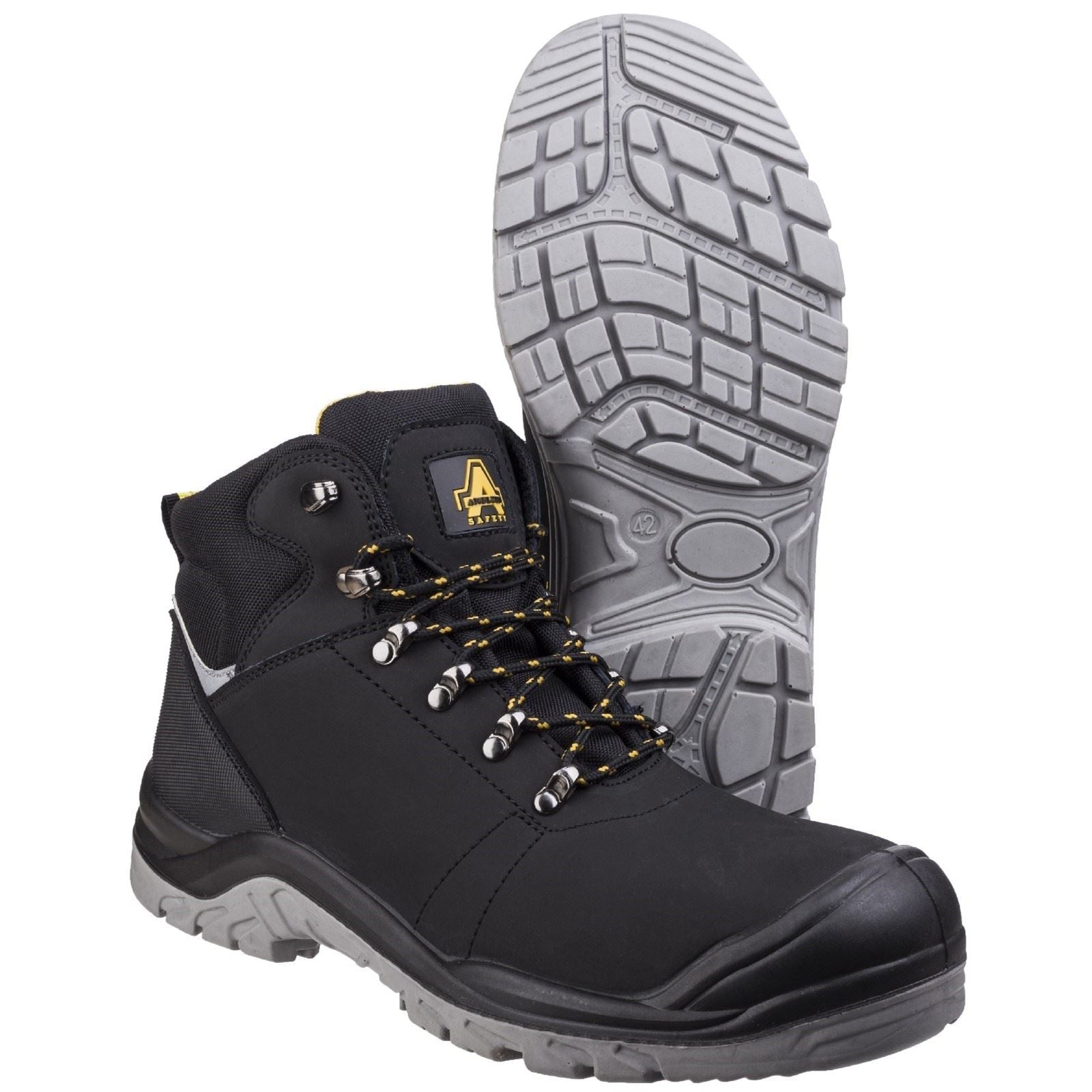 Amblers Safety AS252 Lightweight Water Resistant Leather Safety Boot in Black