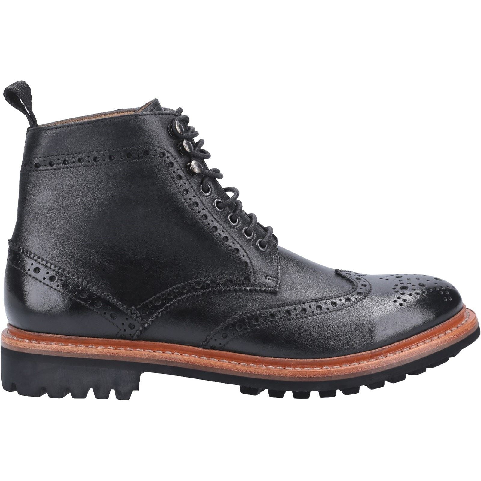 Cotswold Men's Rissington Commando Goodyear Welt Boot in Black