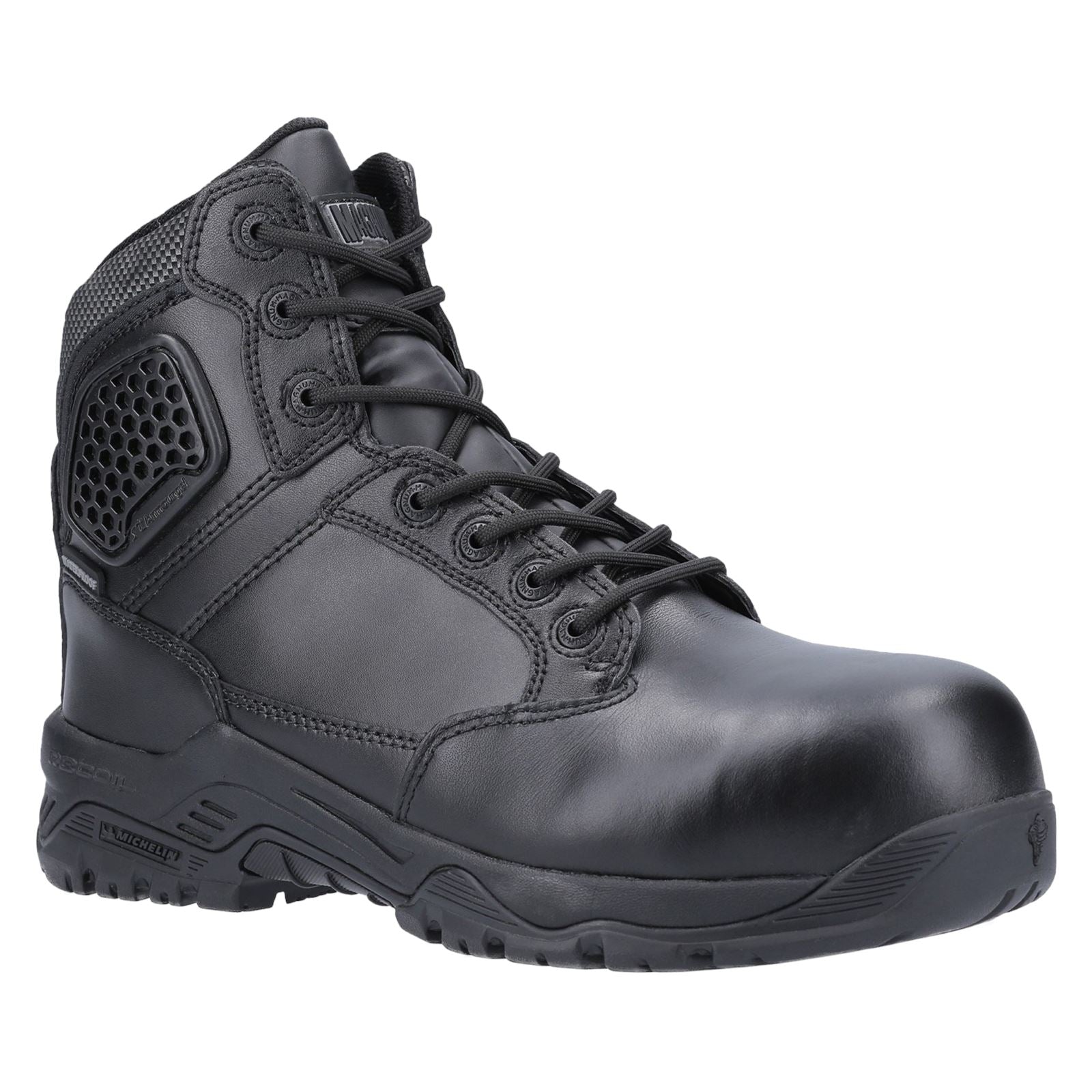 Magnum Strike Force 6.0 Side-Zip CT CP WP Uniform Safety Boot in Black