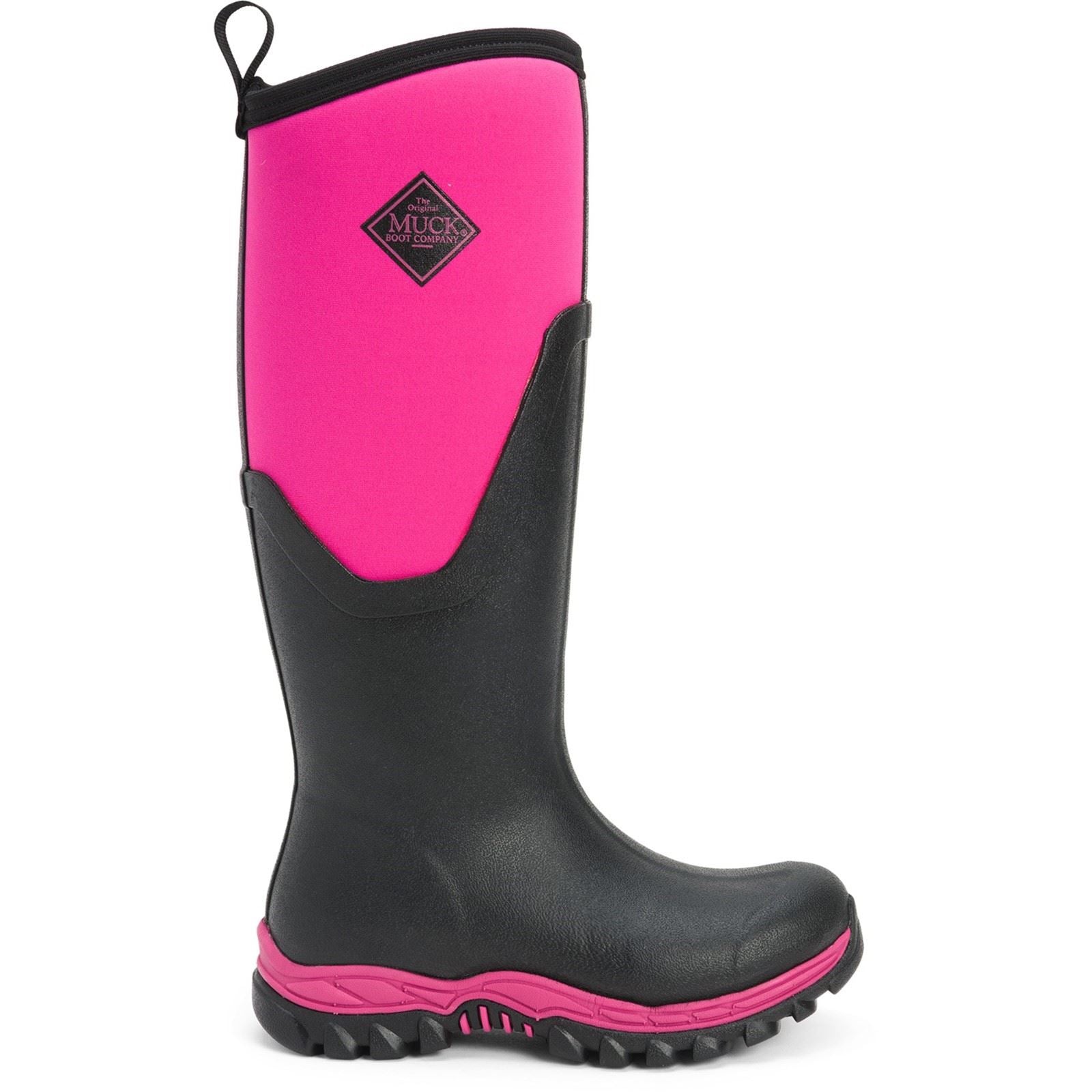 Muck Boots Women's MB Arctic Sport II Tall Wellingtons in Black/Pink