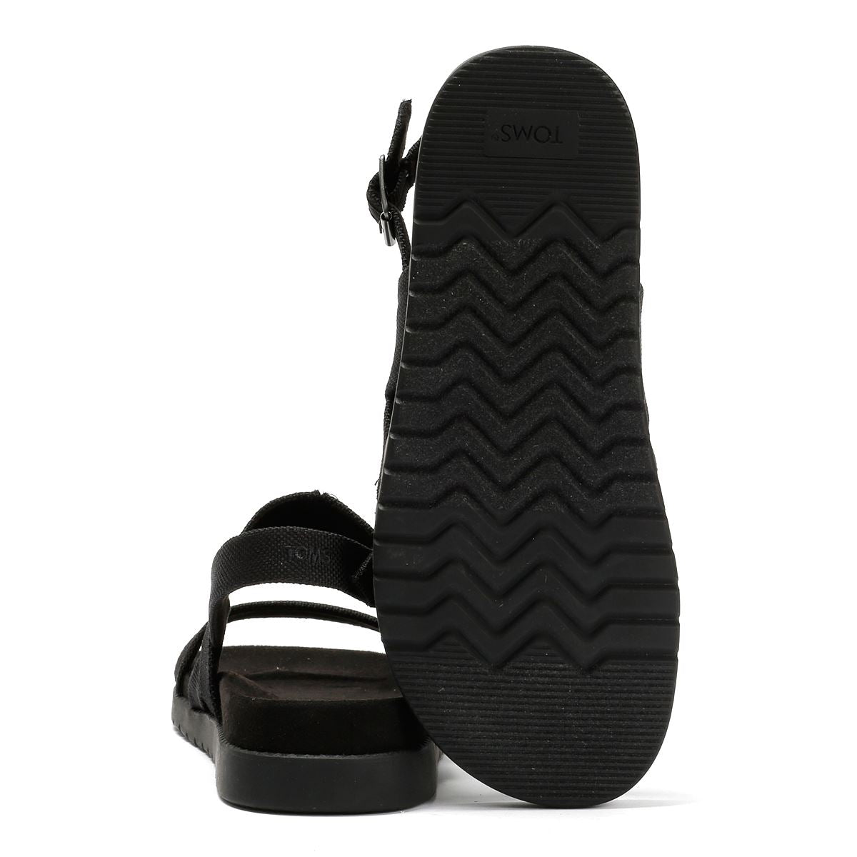 TOMS Marin Slingback Canvas Women's Black Sandals