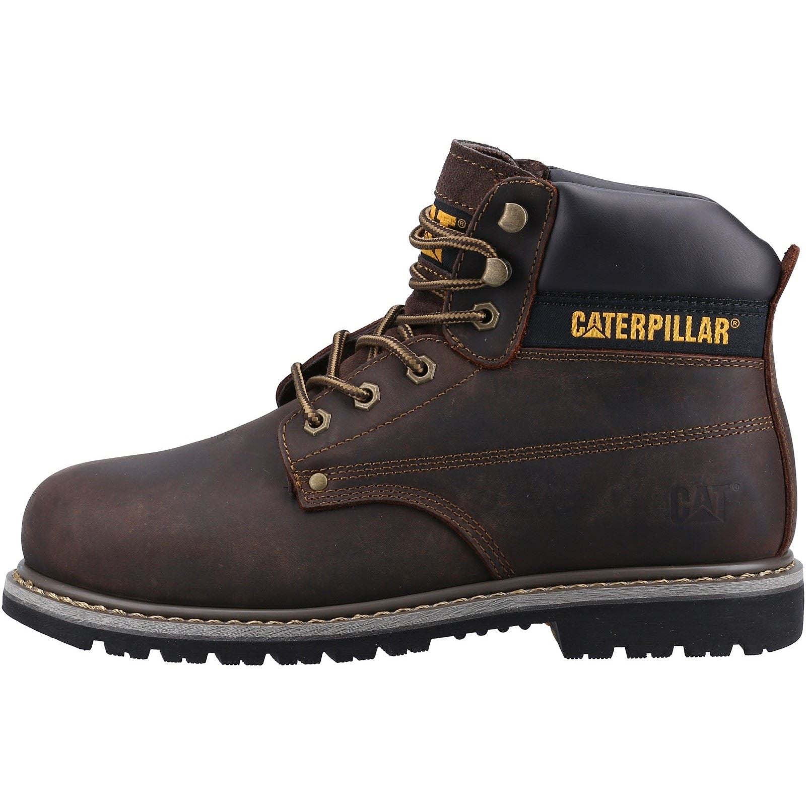 Caterpillar Men's Powerplant S3 GYW Safety Boot in Brown