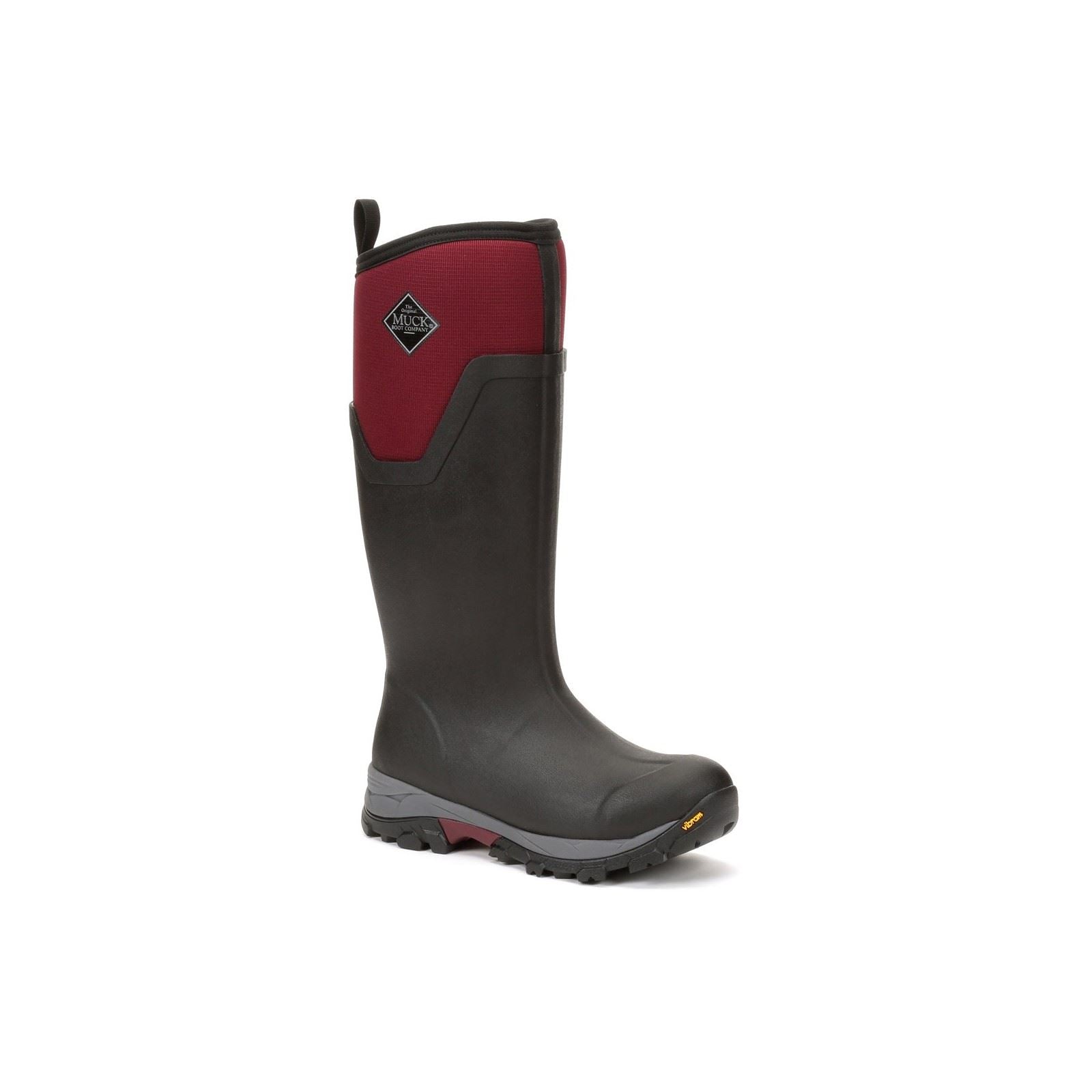 Muck Boots Women's Arctic Ice Tall Wellingtons in Black/Maroon